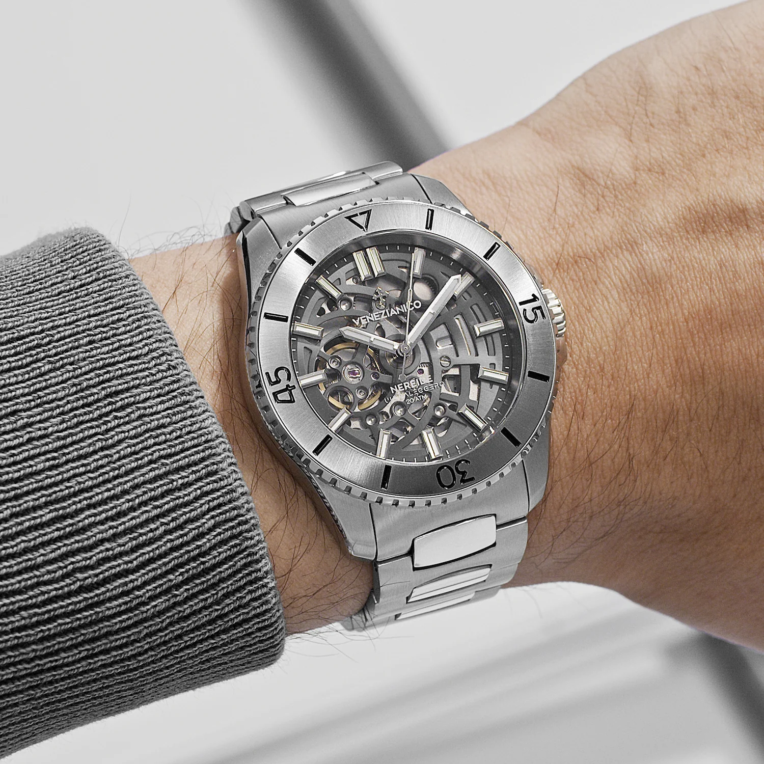 Relógio Venezianico Nereide Ultraleggero 42 Cinza - Relojoaria