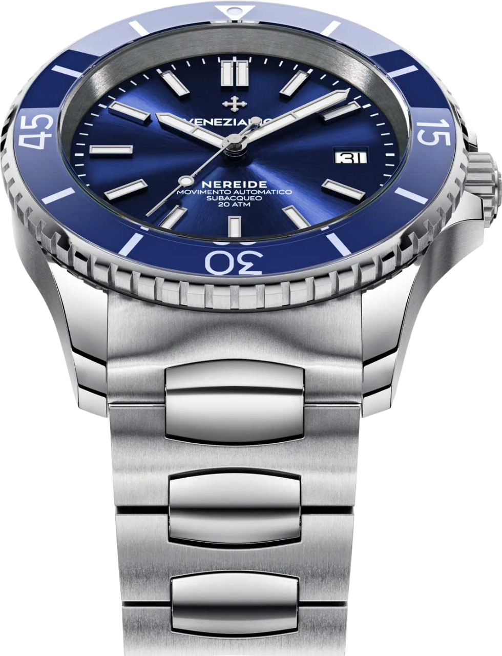 Relógio Venezianico Nereide 42 Azul Automático 200m - Relojoaria