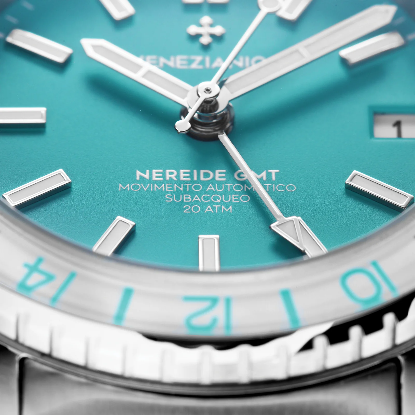 Relógio Venezianico Nereide GMT 39 Cielo Turquesa Automático 200m
