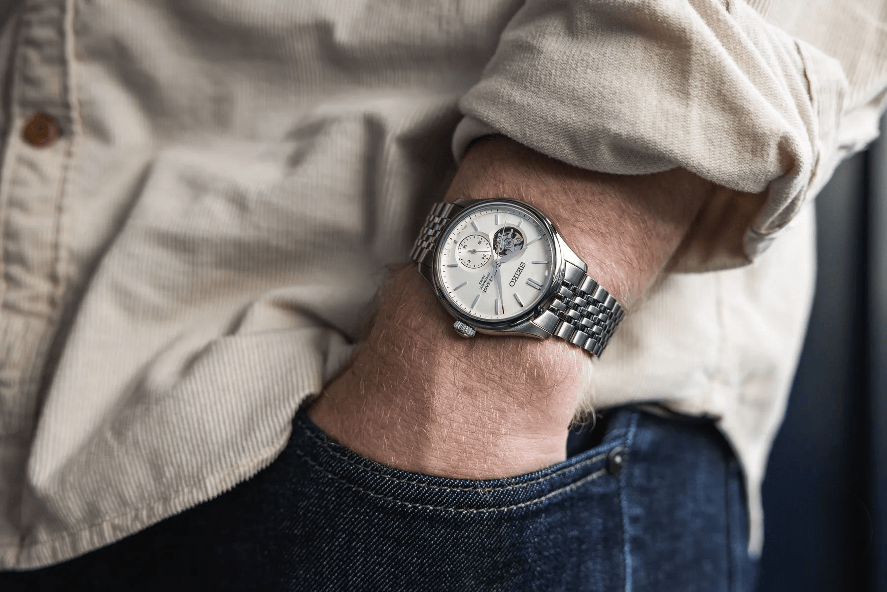 Relógio Seiko Presage SPB469 Automático Branco - Relojoaria Impala