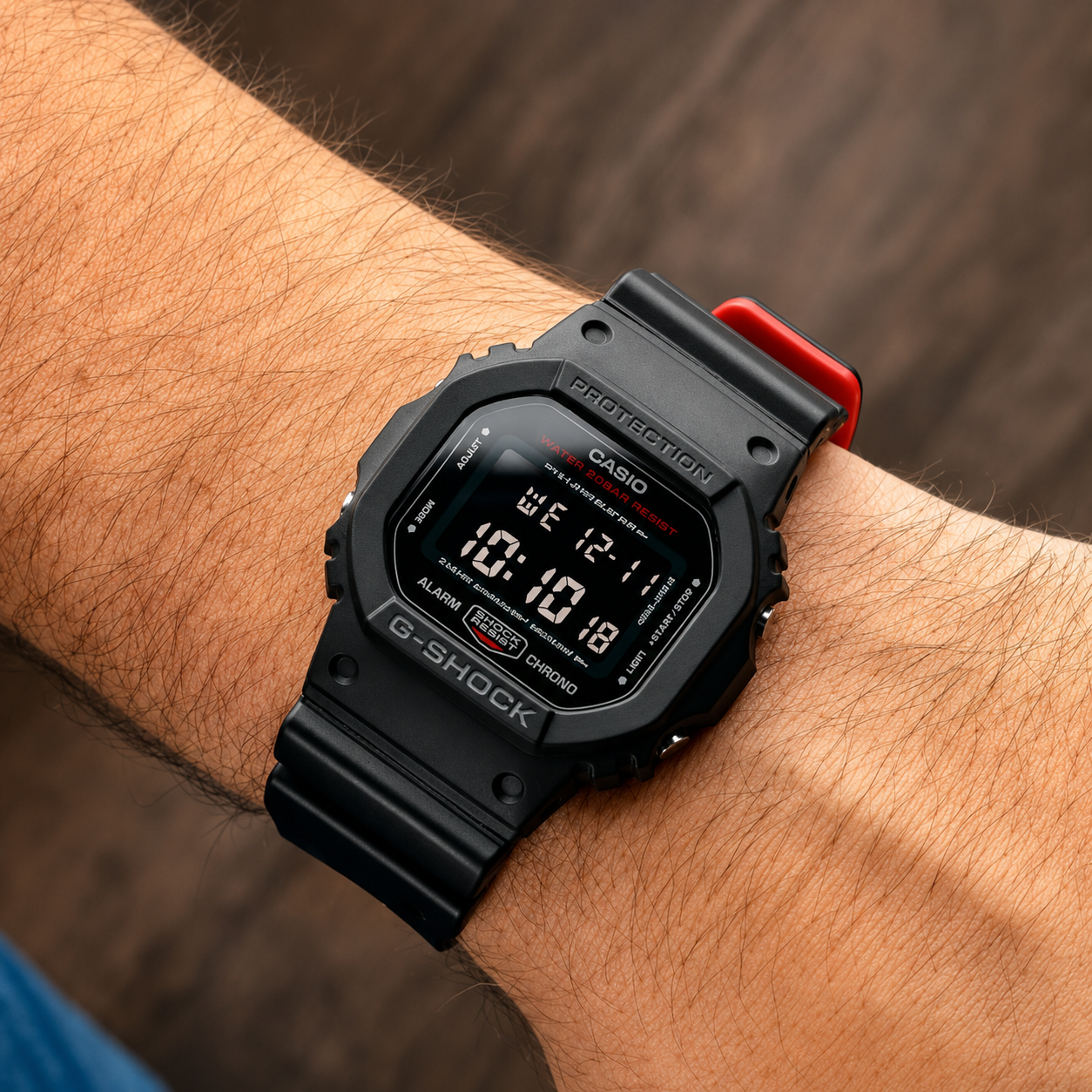 G-Shock DW-5600UHR-1DR Resistência Clássica 200M - Relojoaria