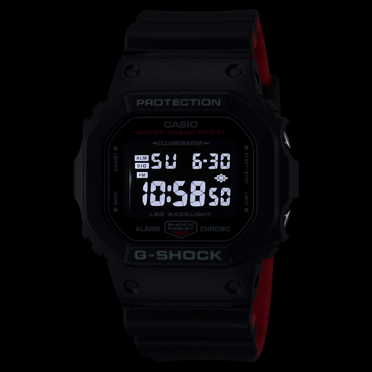 G-Shock DW-5600UHR-1DR Resistência Clássica 200M - Relojoaria