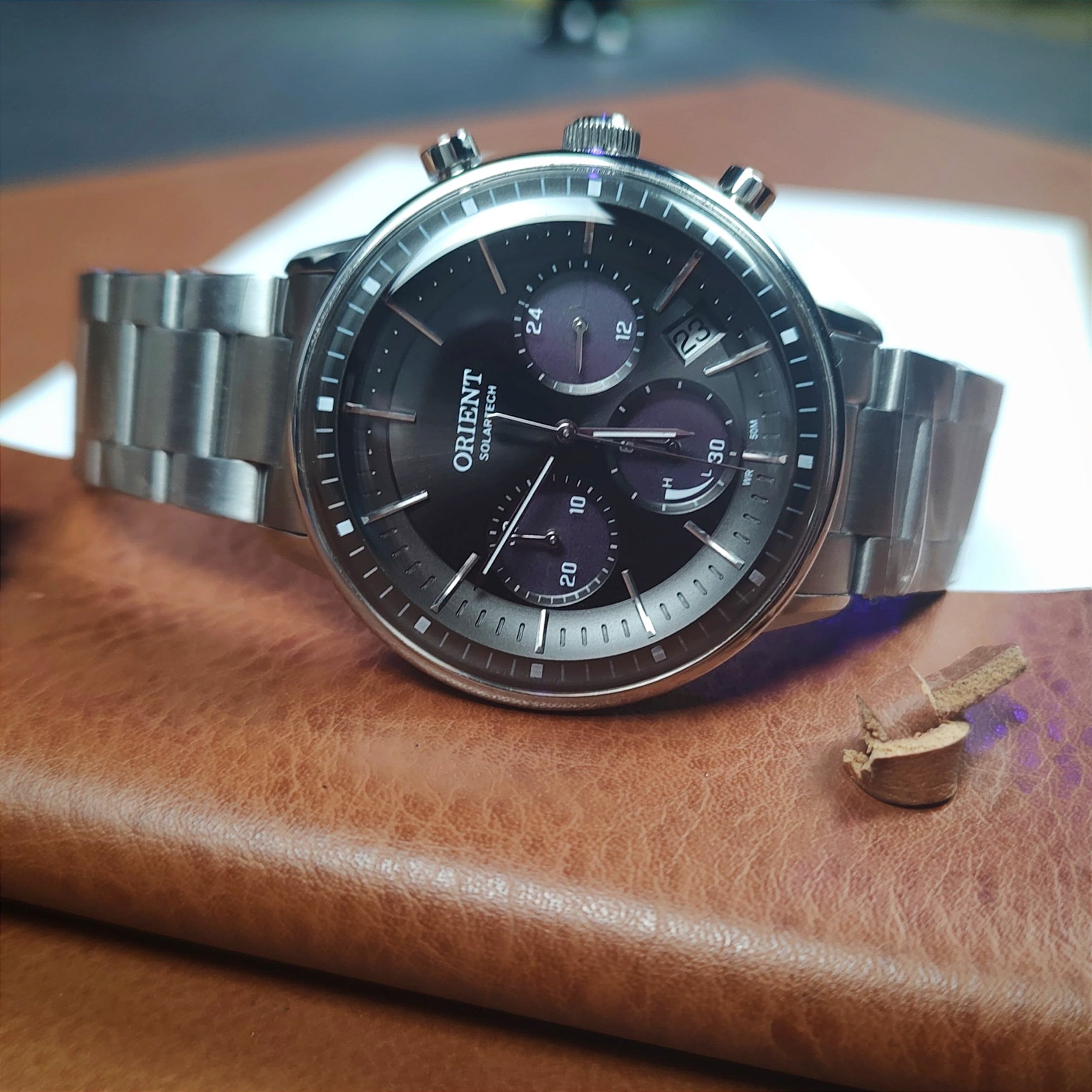 Orient MBSSC265 G1SX – Neo Vintage Solar, Cronógrafo Preto