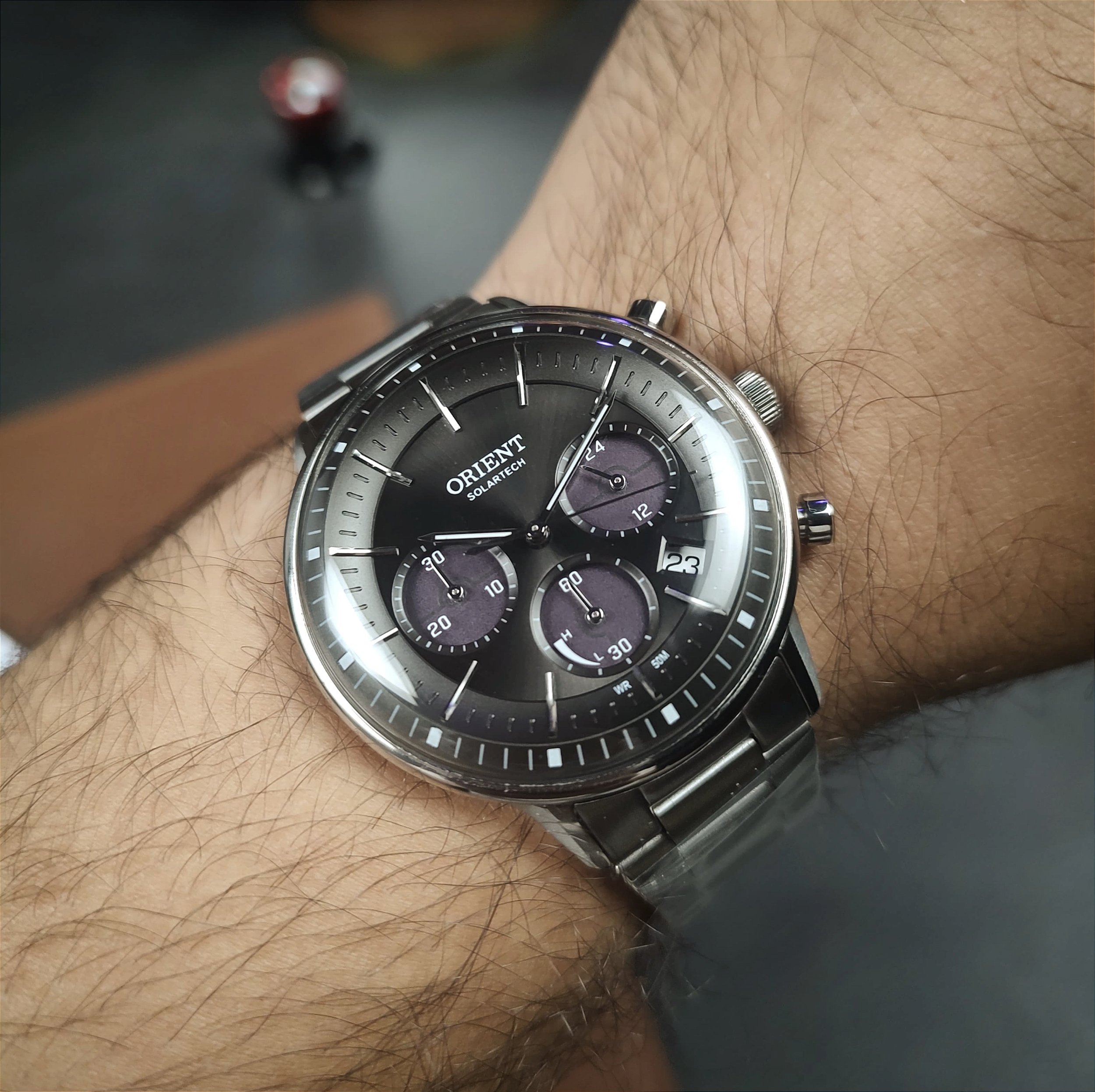 Orient MBSSC265 G1SX – Neo Vintage Solar, Cronógrafo Preto
