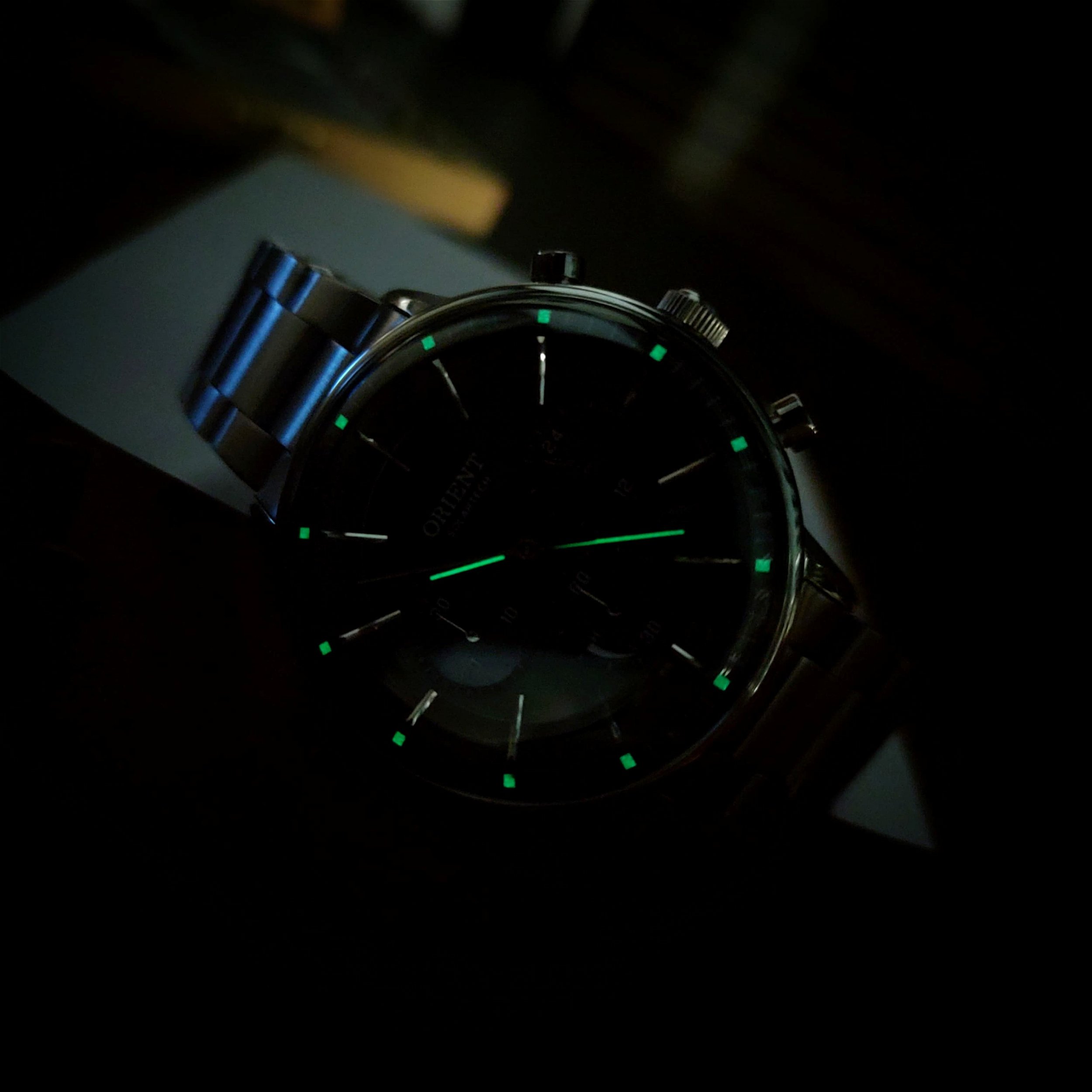 Orient MBSSC265 G1SX – Neo Vintage Solar, Cronógrafo Preto