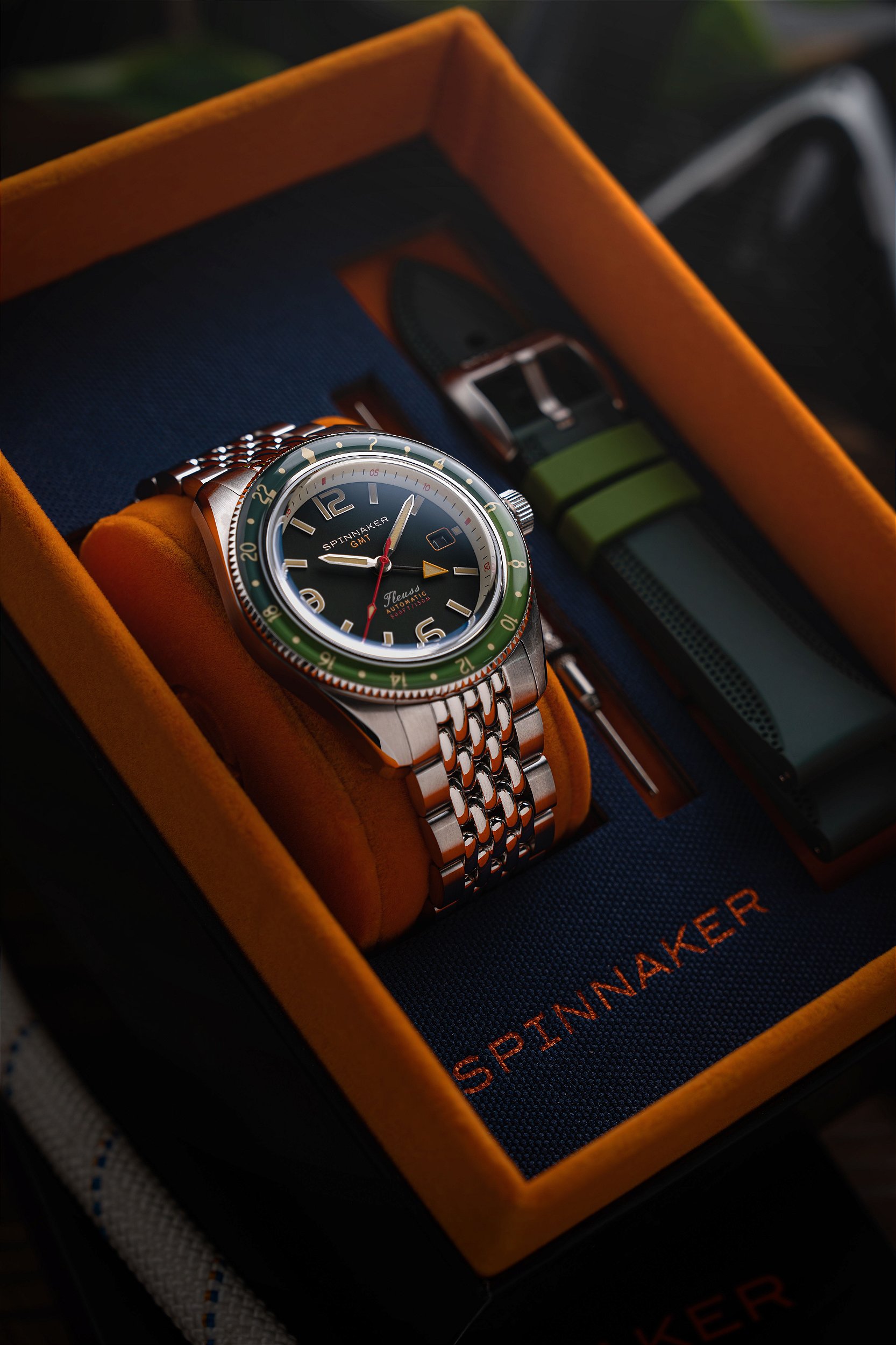 Relógio Fleuss GMT SP-5120-44 Automático Seiko NH34 Safira 150m