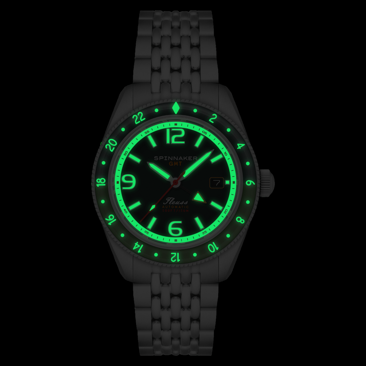 Relógio Fleuss GMT SP-5120-44 Automático Seiko NH34 Safira 150m