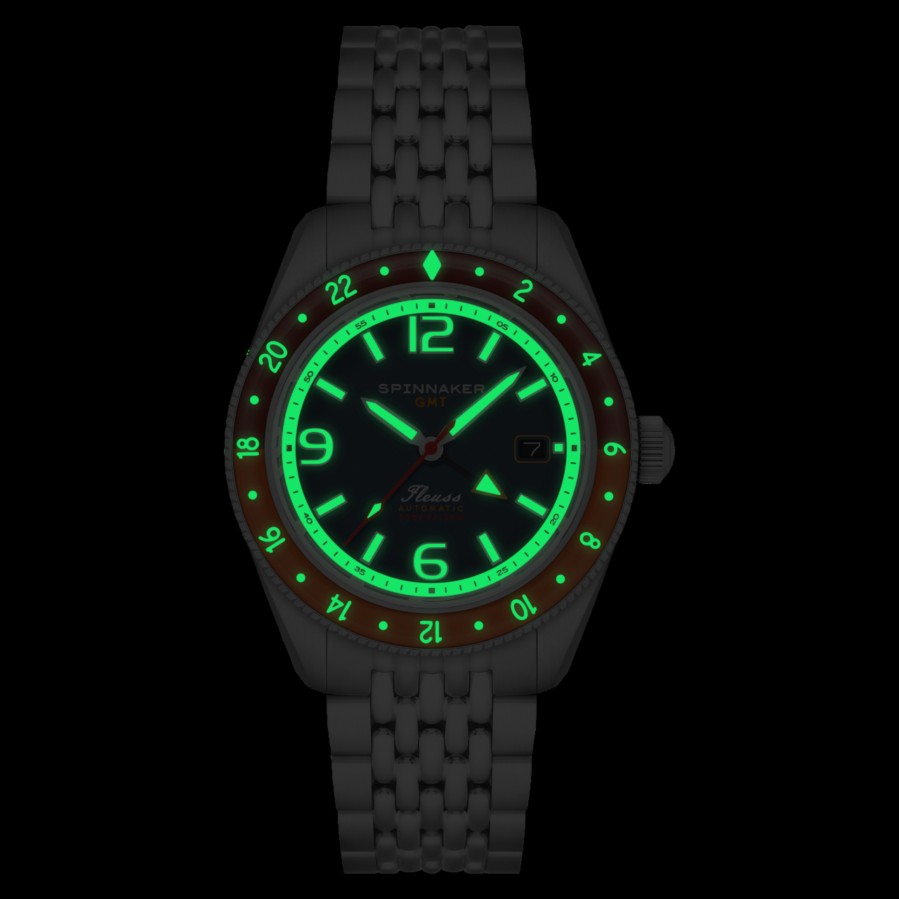 Relógio Fleuss GMT SP-5120-55 Automático Seiko NH34 Safira 150m