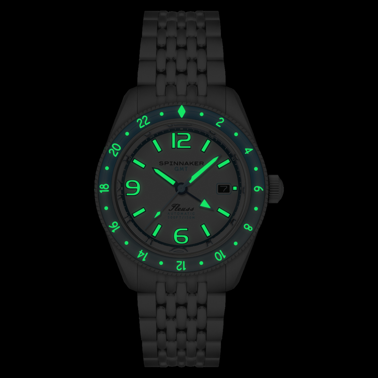 Relógio Fleuss GMT SP-5120-22 Automático Seiko NH34 Safira 150m