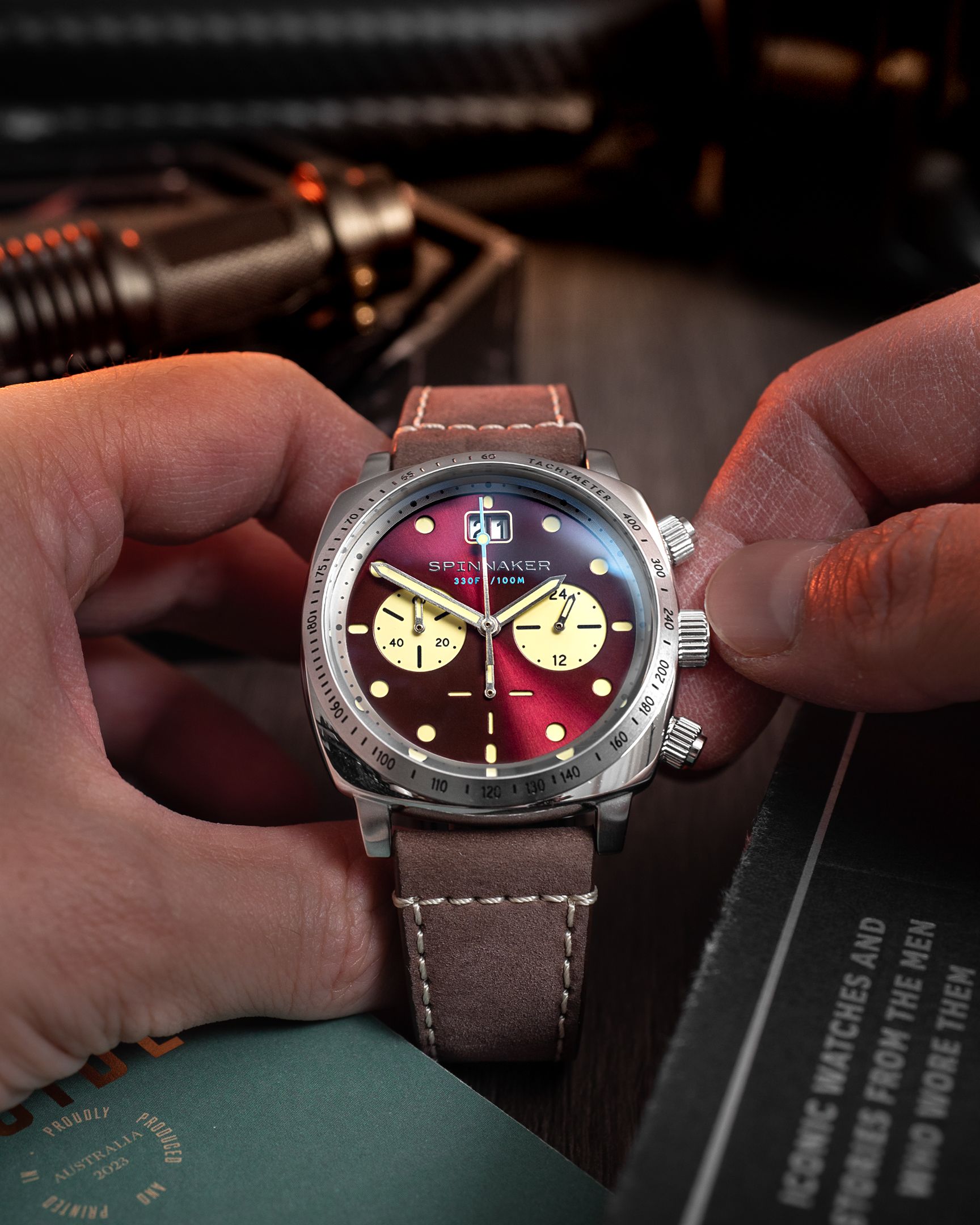 Relógio Hull Chronograph SP-5068-05 Quartz-Meca VK73 Safira 100m
