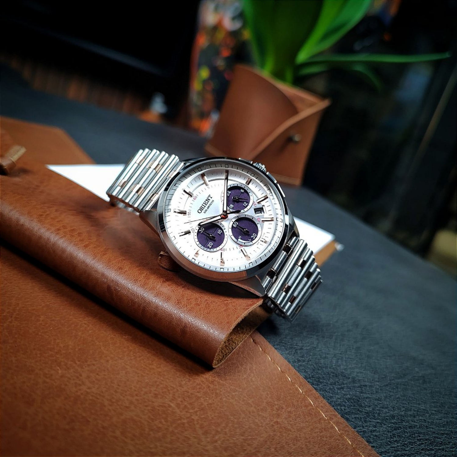 Orient Solartech Neo Vintage MTSSC046 S1SR Branco IP Gold