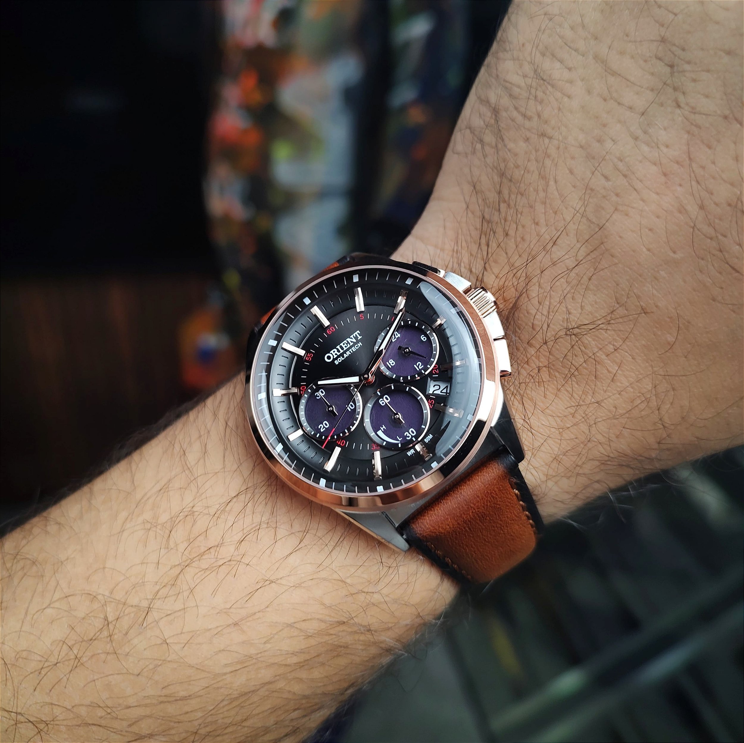 Orient Solartech Neo Vintage MYSCC009 G1MX Preto - Relojoaria