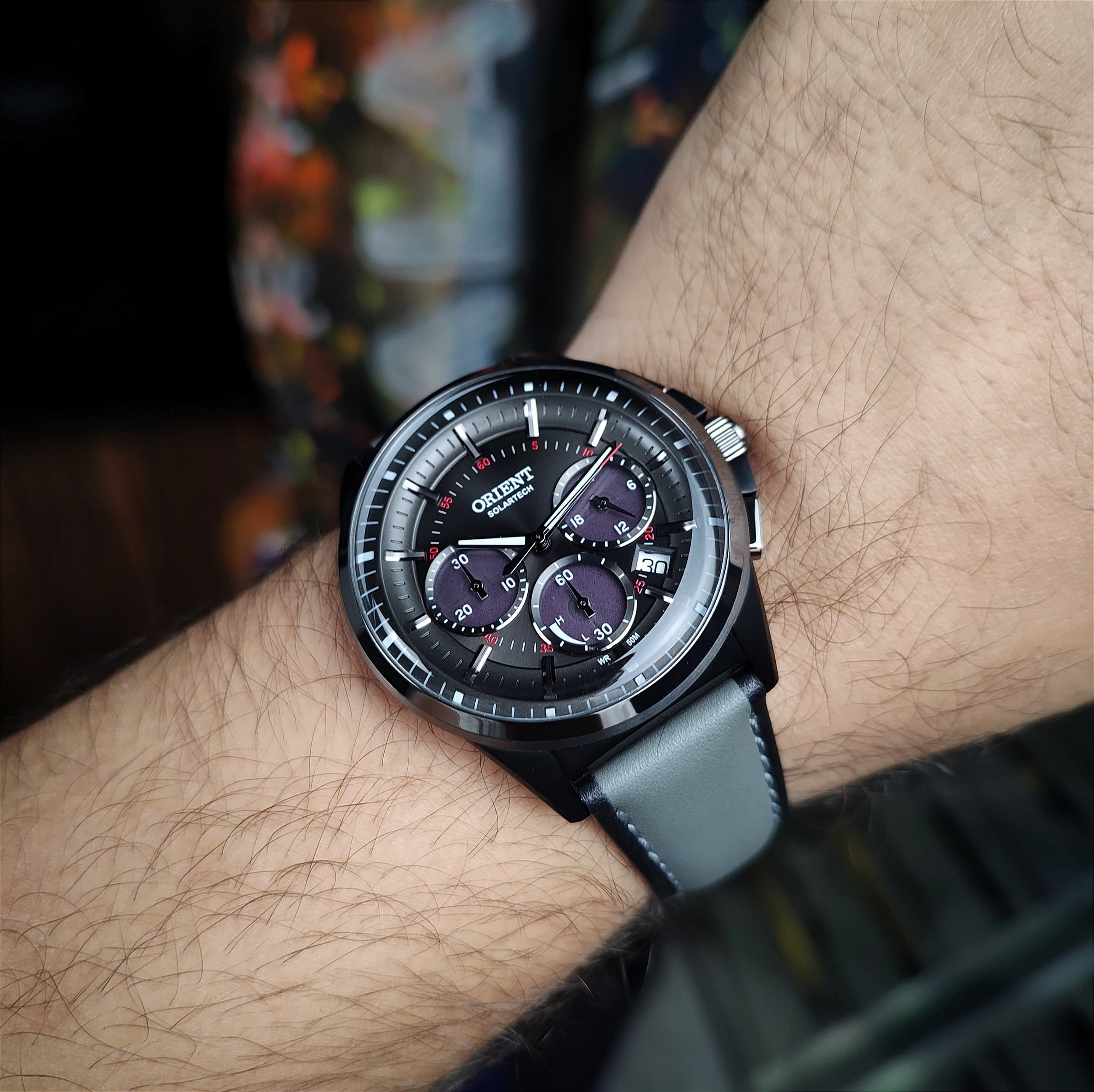 OCCULTUS ブラックメタル　BLACKL Orient Solartech Neo Vintage MYSCC009 G1GX Preto - Relojoaria