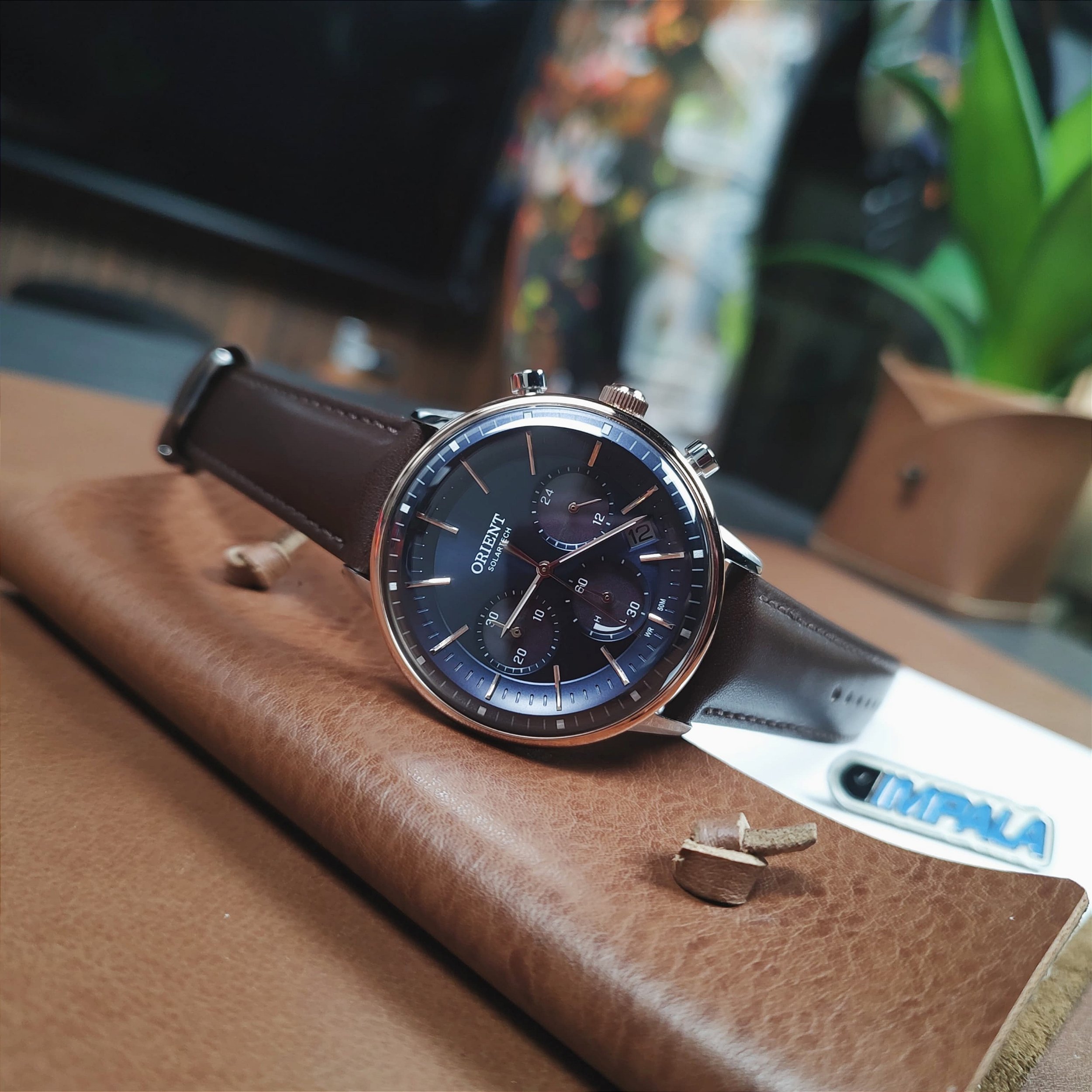 Relógio Orient Solartech Cronógrafo Neo Vintage MTSCC050