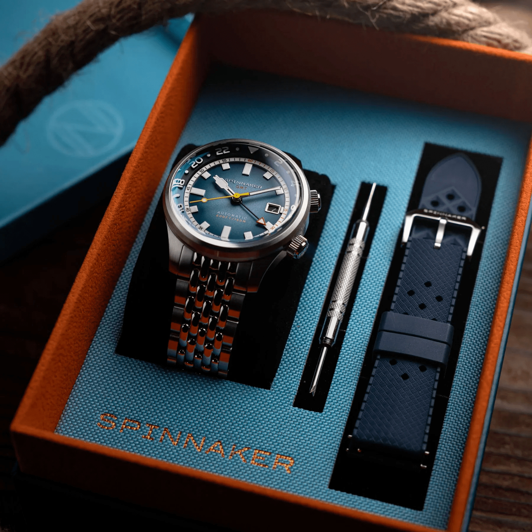 Relógio Bradner GMT SP-5121-88 Automático Seiko NH34 Safira 180m