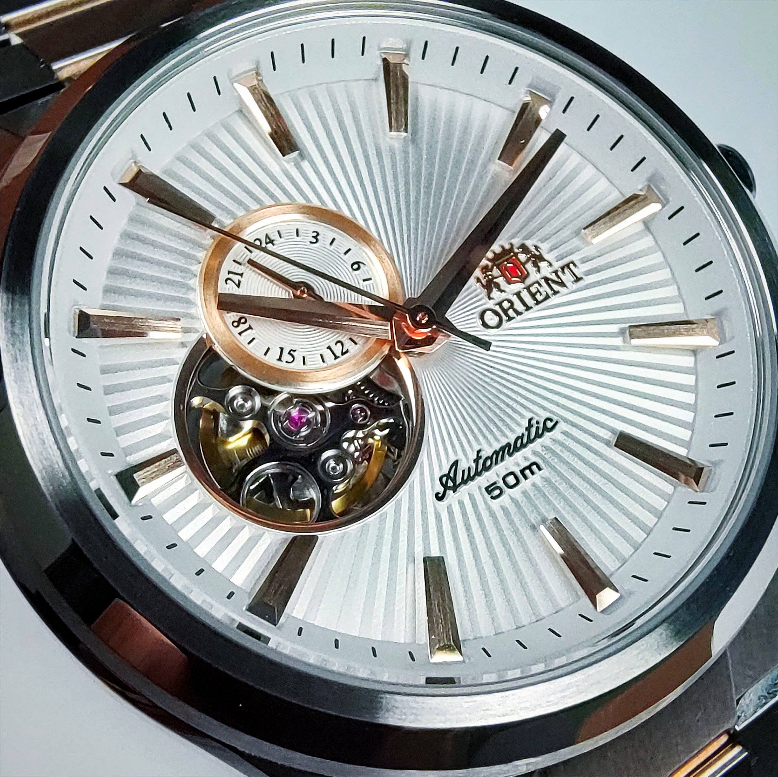 Relógio Orient Open Heart Automático NH3MM001 S1SR Prata