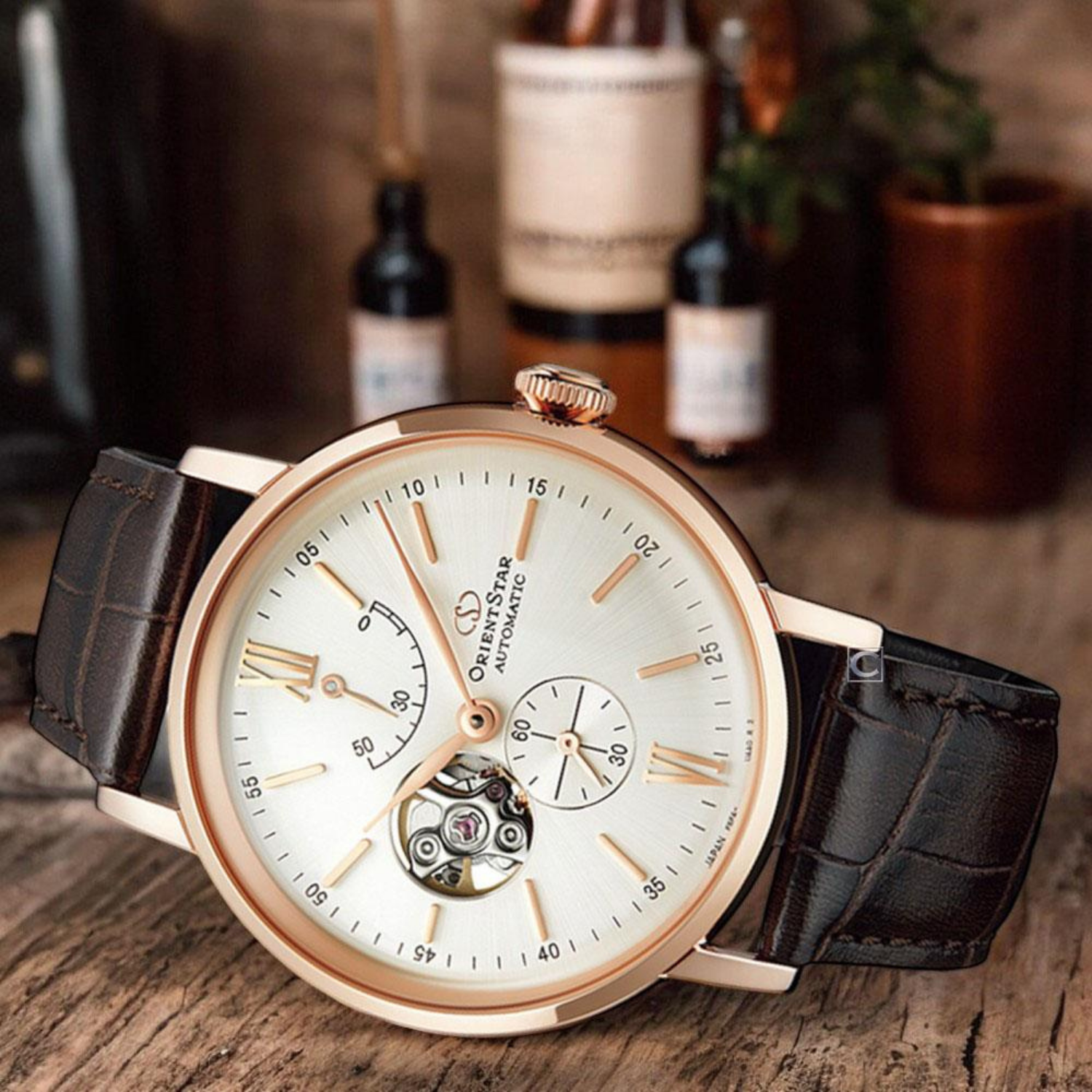 Orient Star RE-AV0001S00B Classic Open Heart Rose Gold Automático