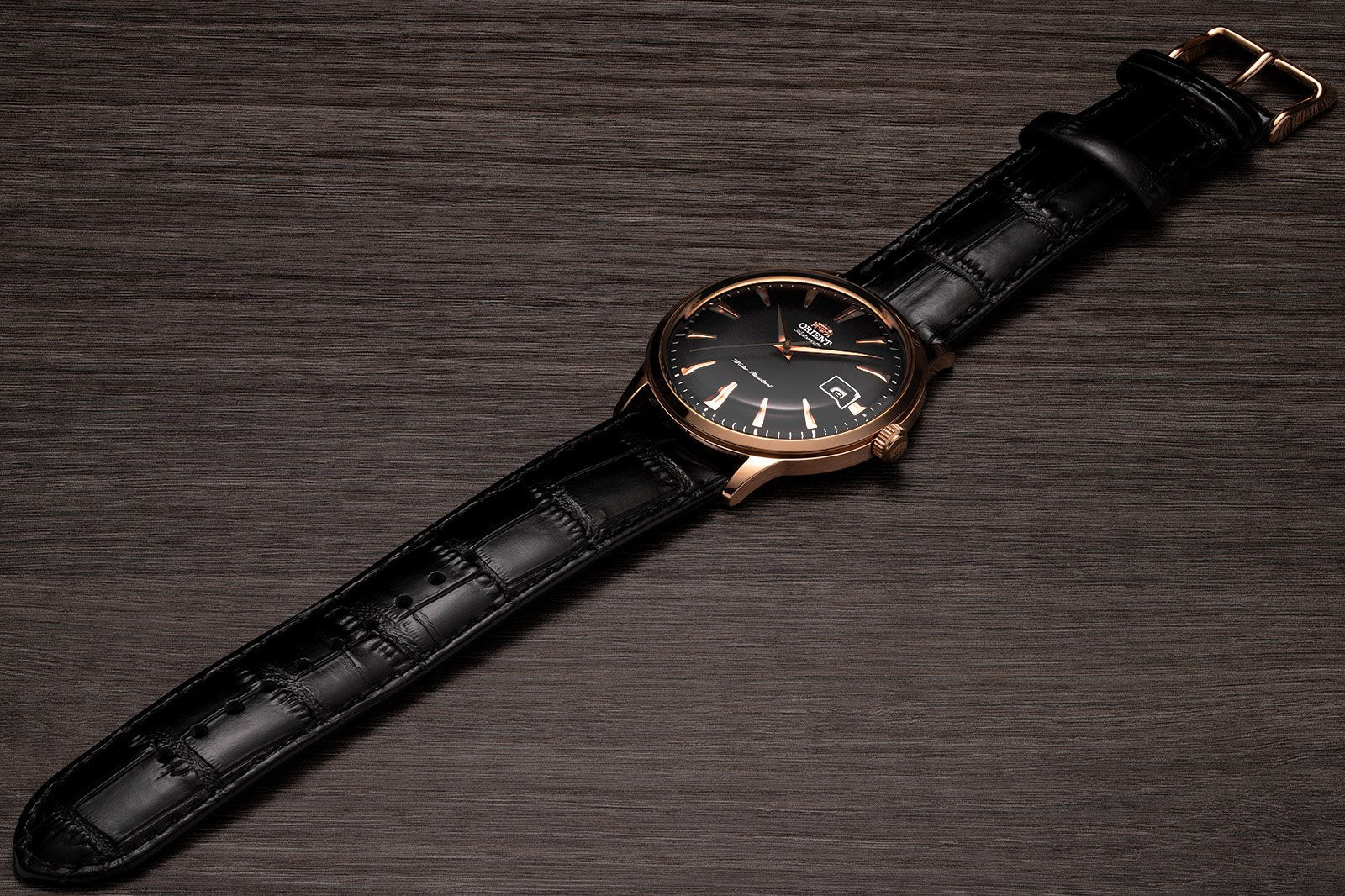 Orient Bambino TAC00001B0 Automático Rose Gold Mostrador Preto