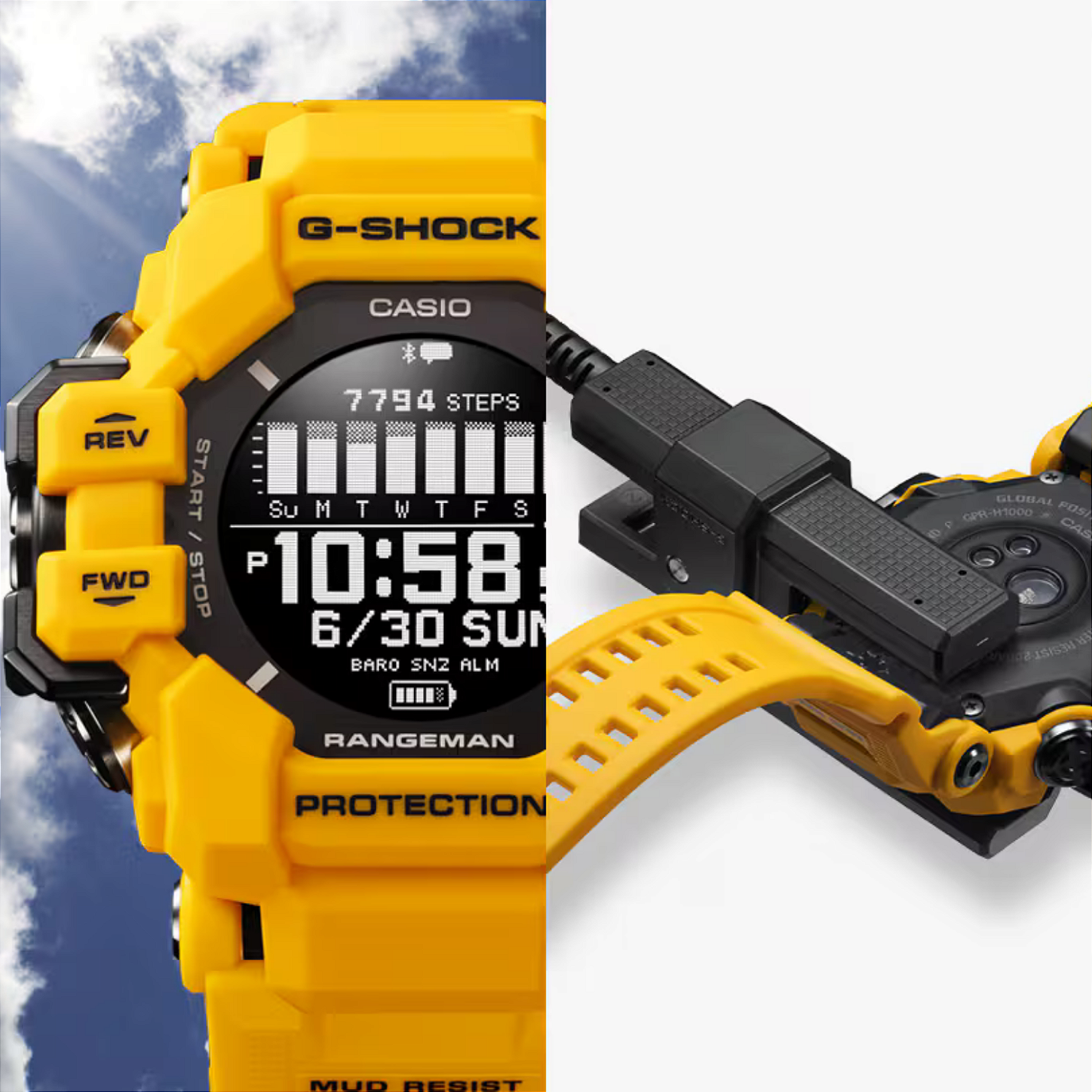 G-SHOCK Rangeman GPR-H1000-9DR Master of G Preto - Relojoaria