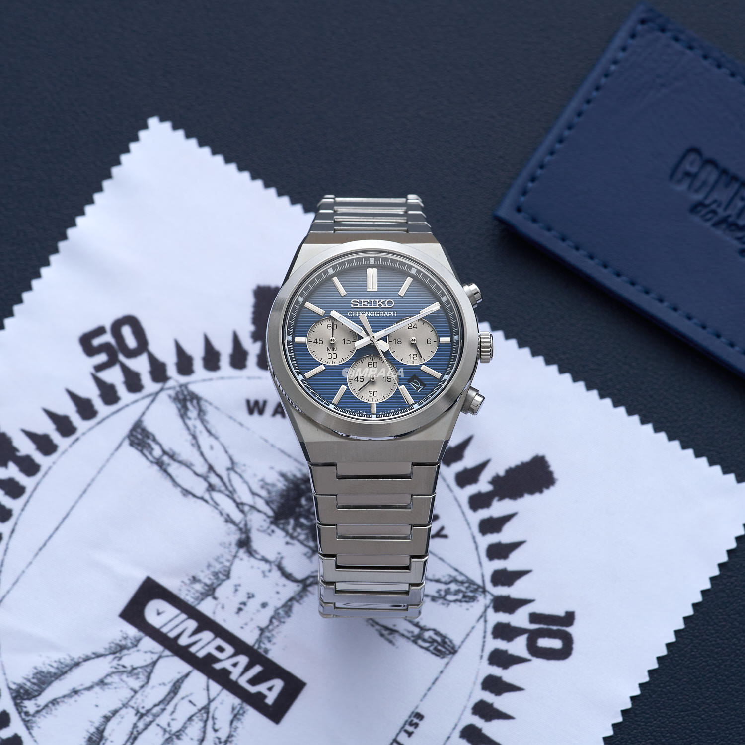 GTR オーナーズクラブ　スカイライン　SEIKO ウォールクロック　TF531 Relógio Seiko Cronograph SSB453B1 Azul Safira 100M - Relojoaria