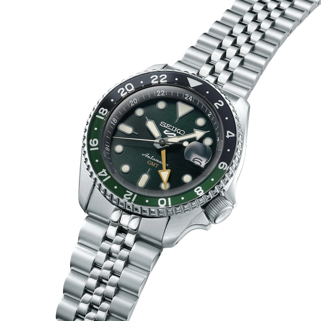★SSK★② Seiko 5 Sports SSK035 GMT Automático Verde 42.5mm - Relojoaria