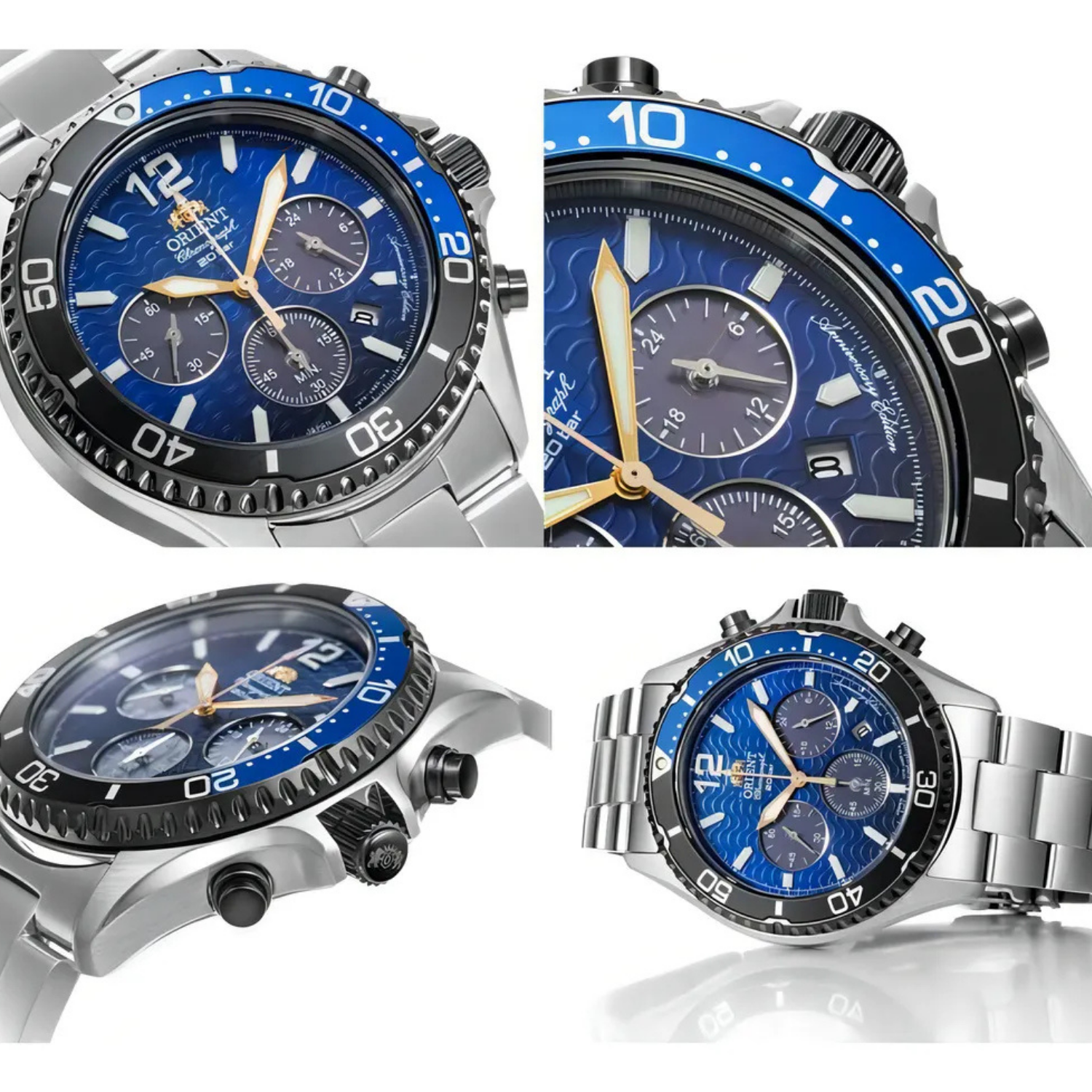 Orient Mako Limited Edition RA-TX0208L10B Solar Azul - Relojoaria