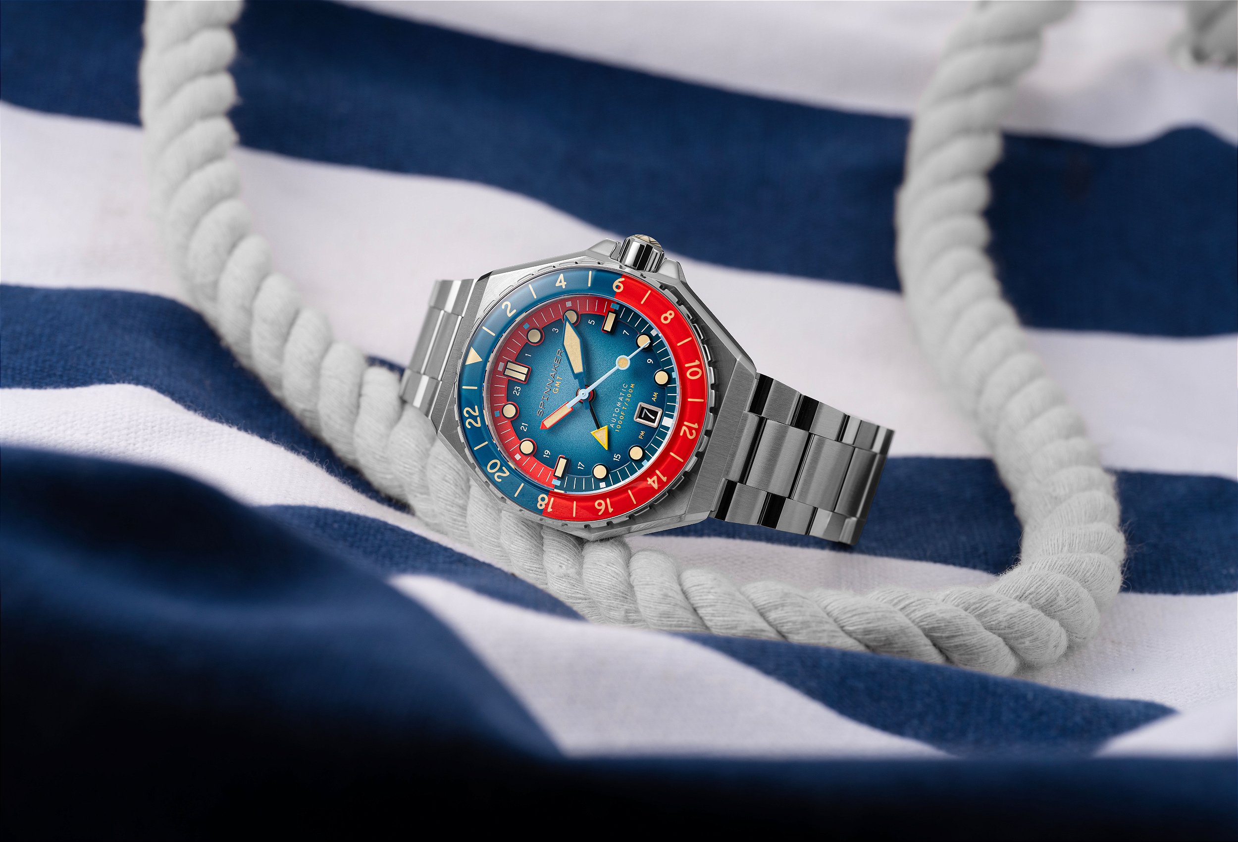 Montre Spinnaker Dumas GMT Automatique - Réf. SP-5119-77 - Boîtier 43mm Acier - Résistance 30ATM - Neuf