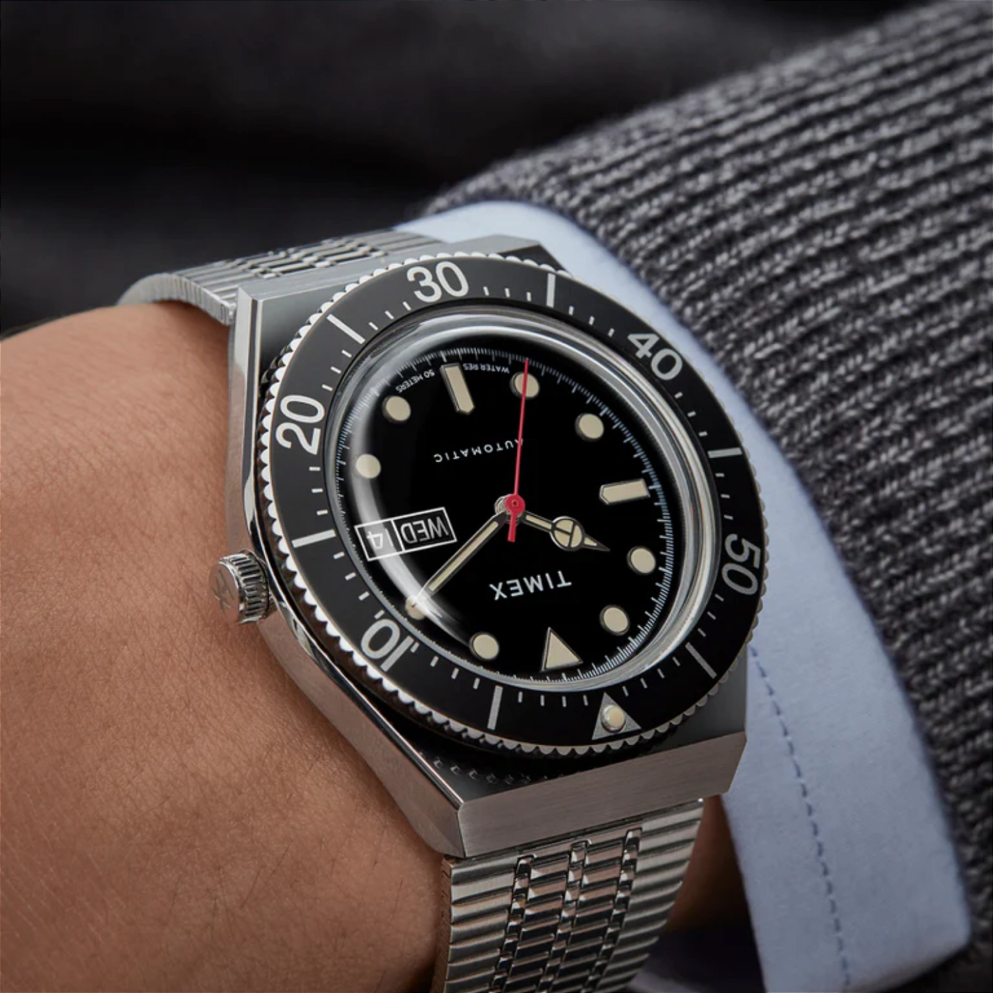 Timex M79 TW2U78300M Automático Preto Estilo Retrô - Relojoaria