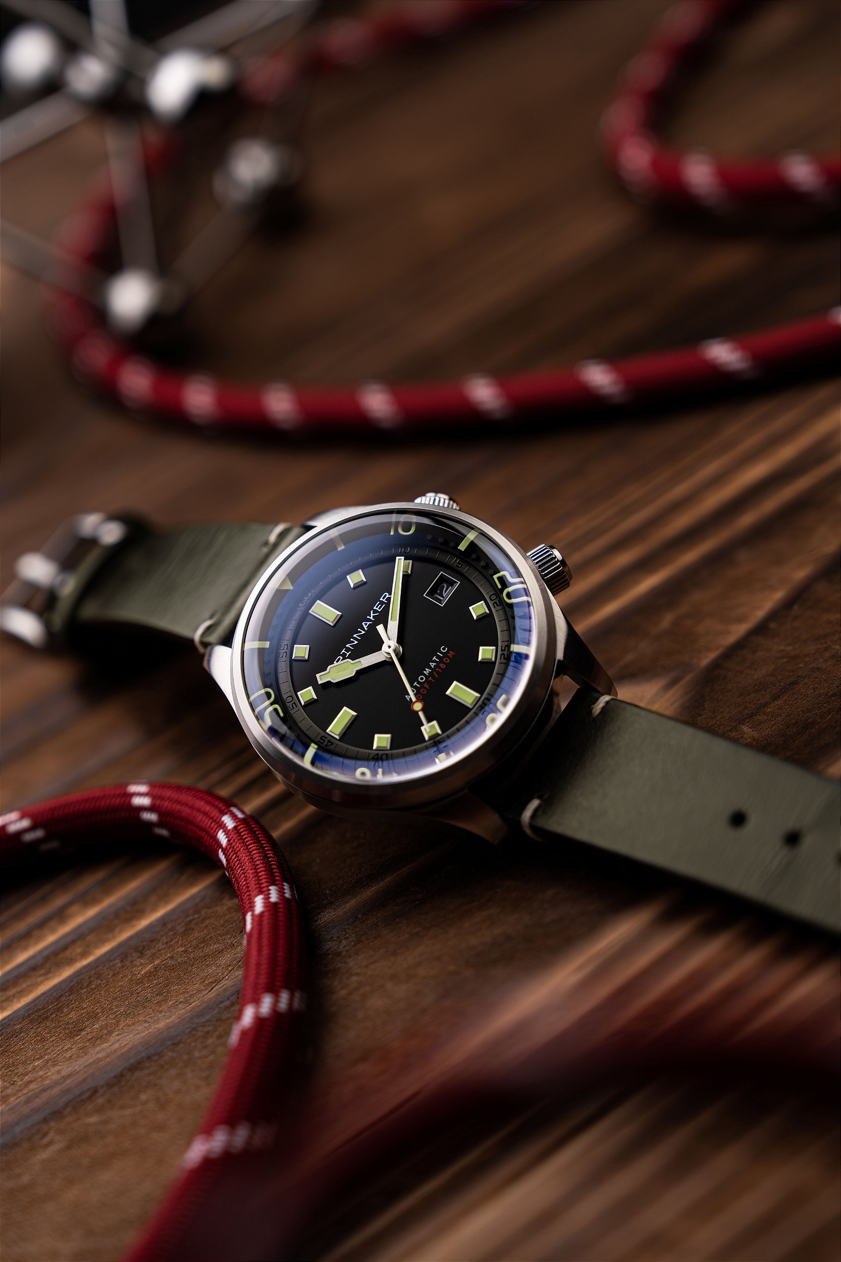Relógio Bradner SP-5062-02 Automático, 42mm, 180m, Pulseira Couro