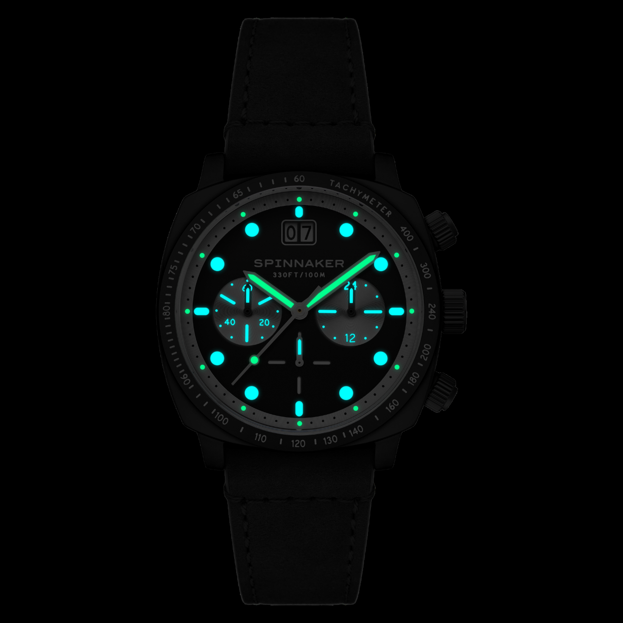 Hull Chronograph SP-5068-08 - Relógio Vintage em Aço e Couro Preto