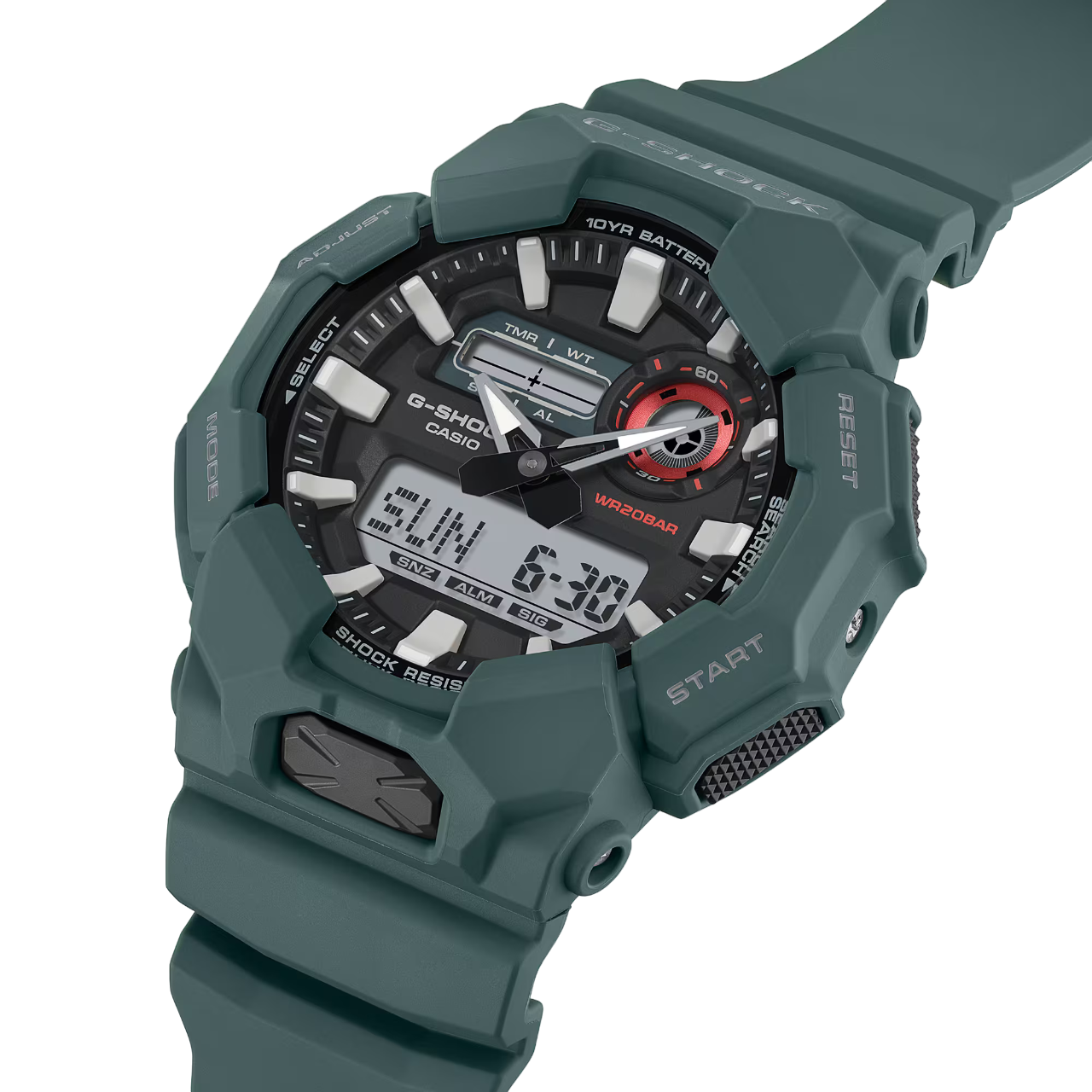 G-SHOCK GA-010-2ADR Pulseira Verde Analógico-Digital - Relojoaria