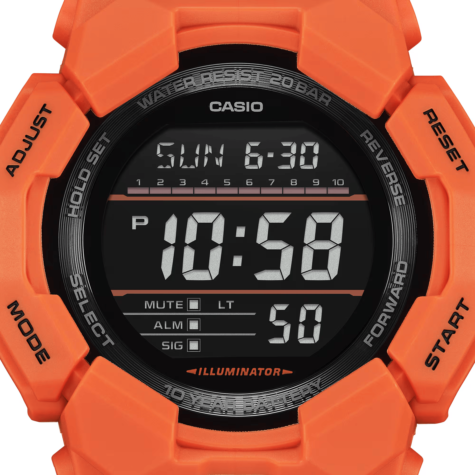 G-Shock GD-010-4DR Digital Laranja - Relojoaria Impala - Desde