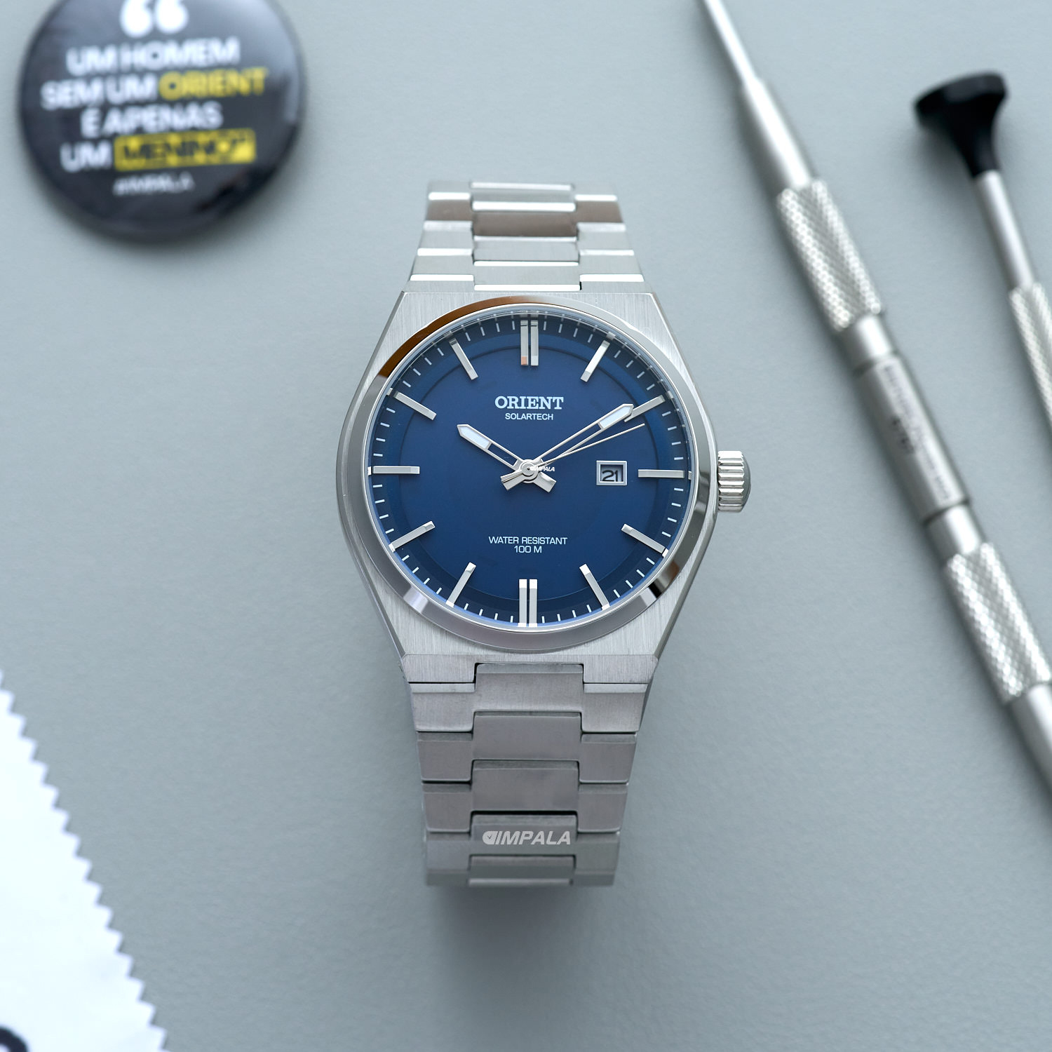 Orient Solartech MBSS1493 D1SX Azul Aço 100M - Relojoaria Impala