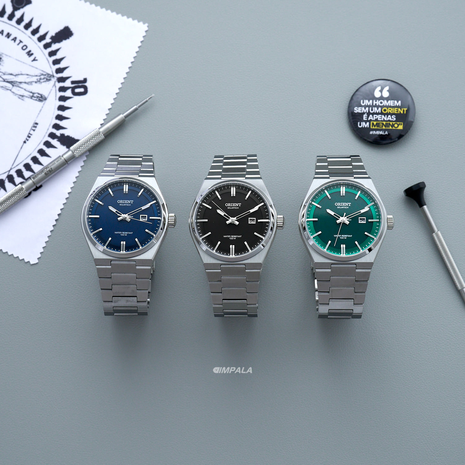 Orient Solartech MBSS1493 D1SX Azul Aço 100M - Relojoaria Impala