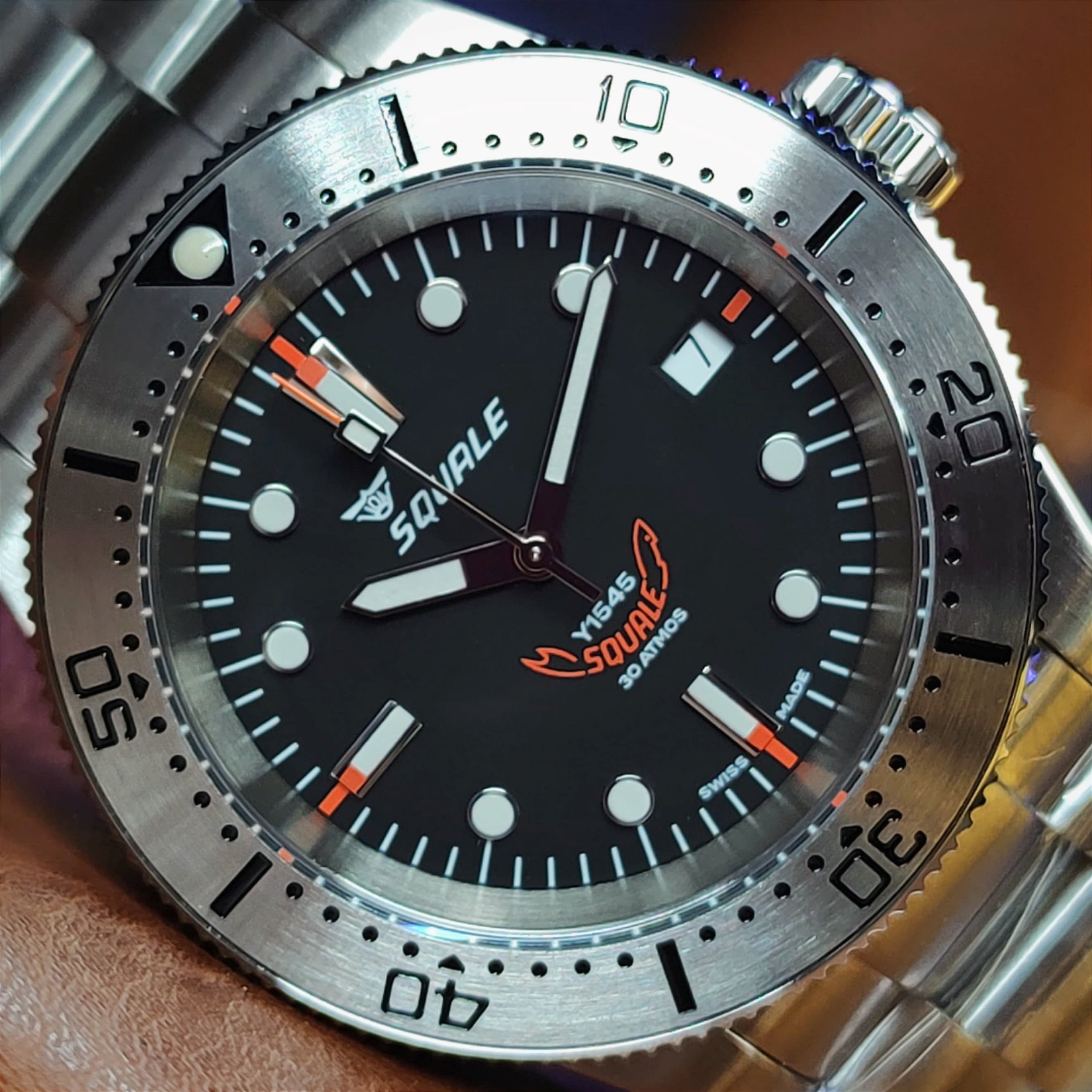 Relógio Squale 1545SSBK.AC Automático 300m Preto Cerâmica