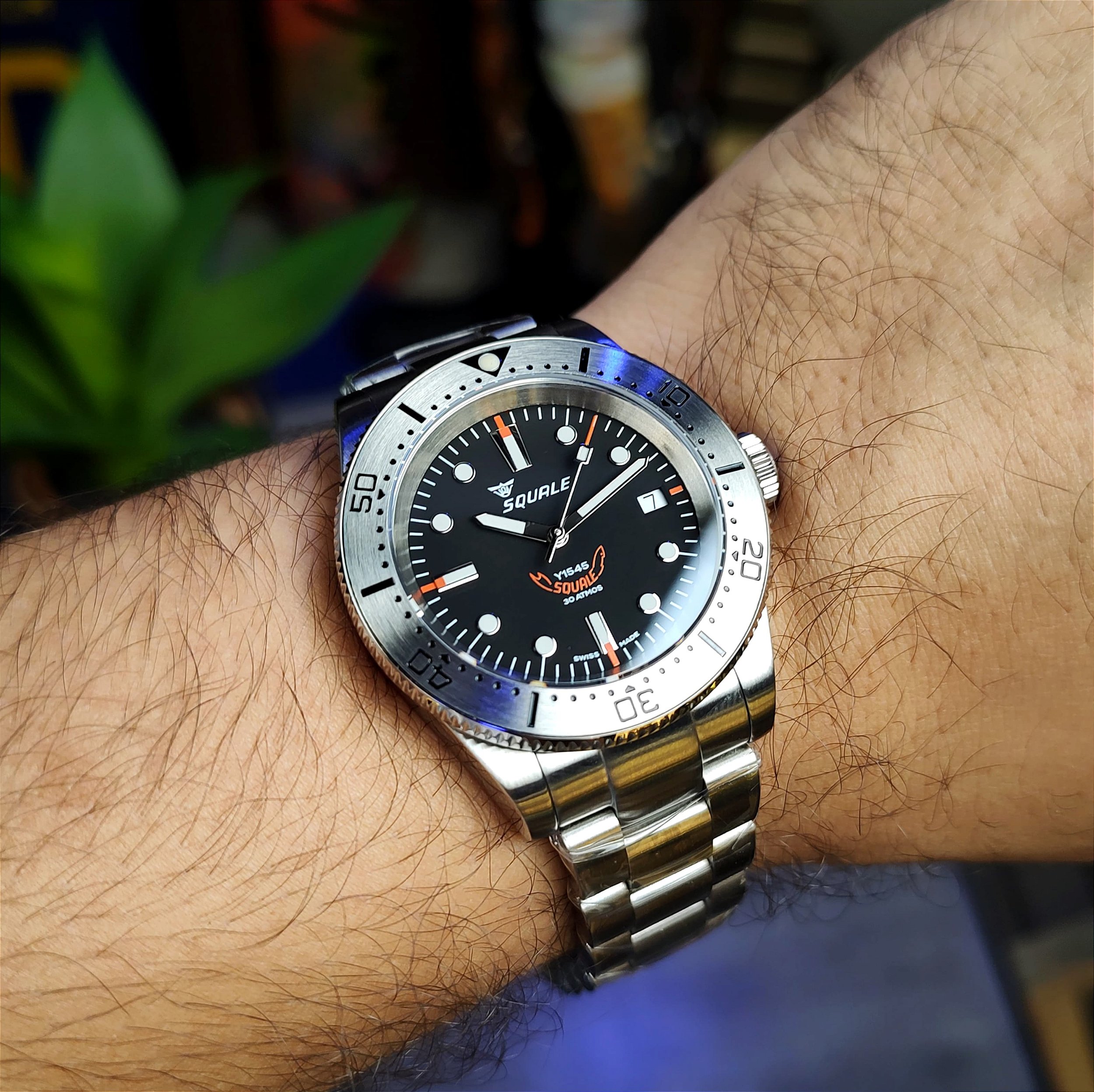 Relógio Squale 1545SSBK.AC Automático 300m Preto Cerâmica