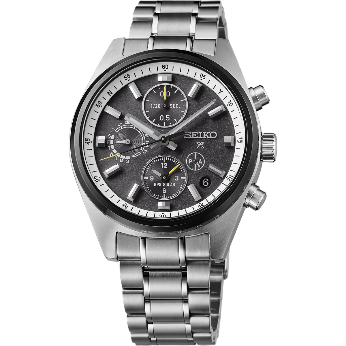 Seiko Prospex SSH167 GPS Solar Cronograph Edição Panda 42mm