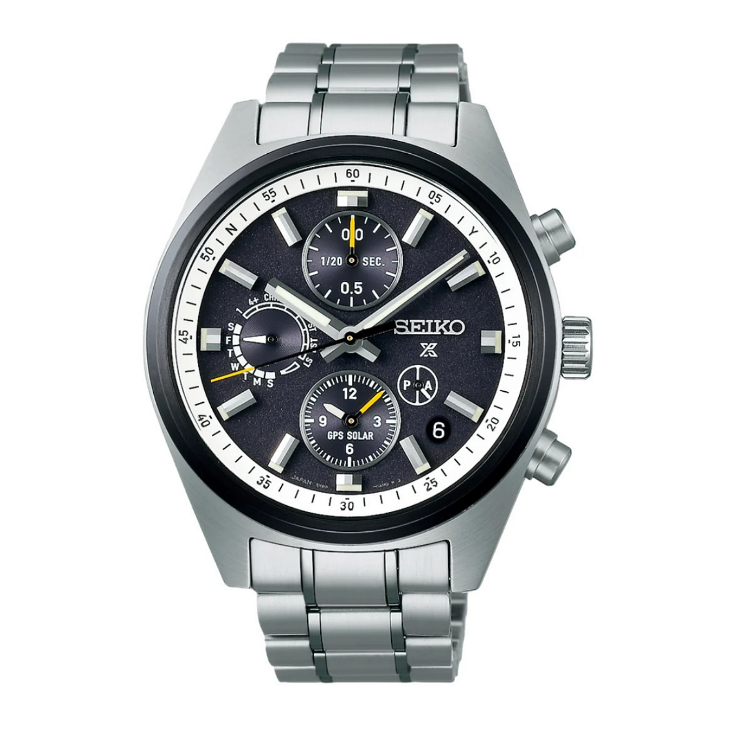 Seiko Prospex SSH167 GPS Solar Cronograph Edição Panda 42mm