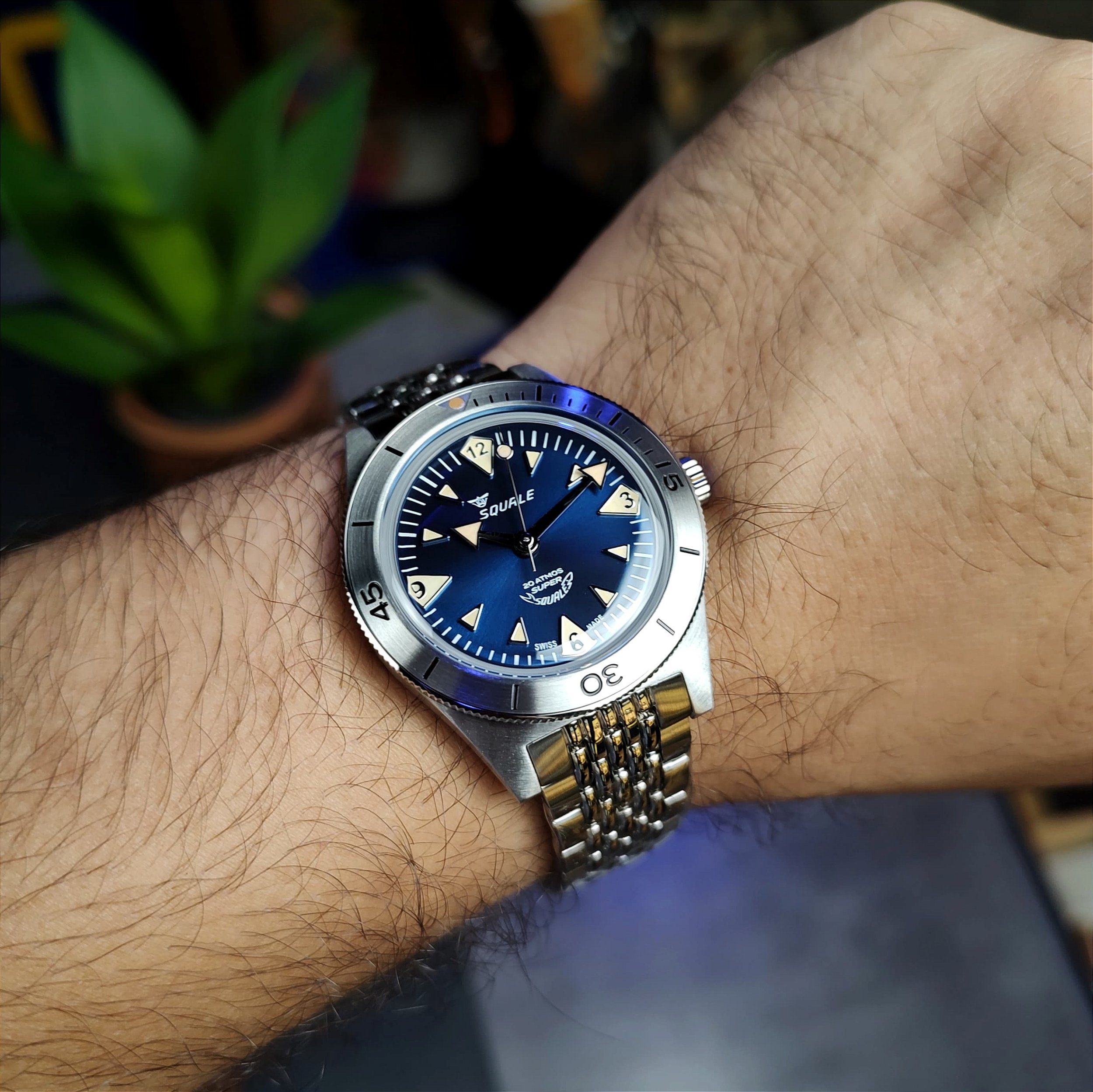 Relógio Super Squale SUPERSSABL.AC Automático 200m Azul