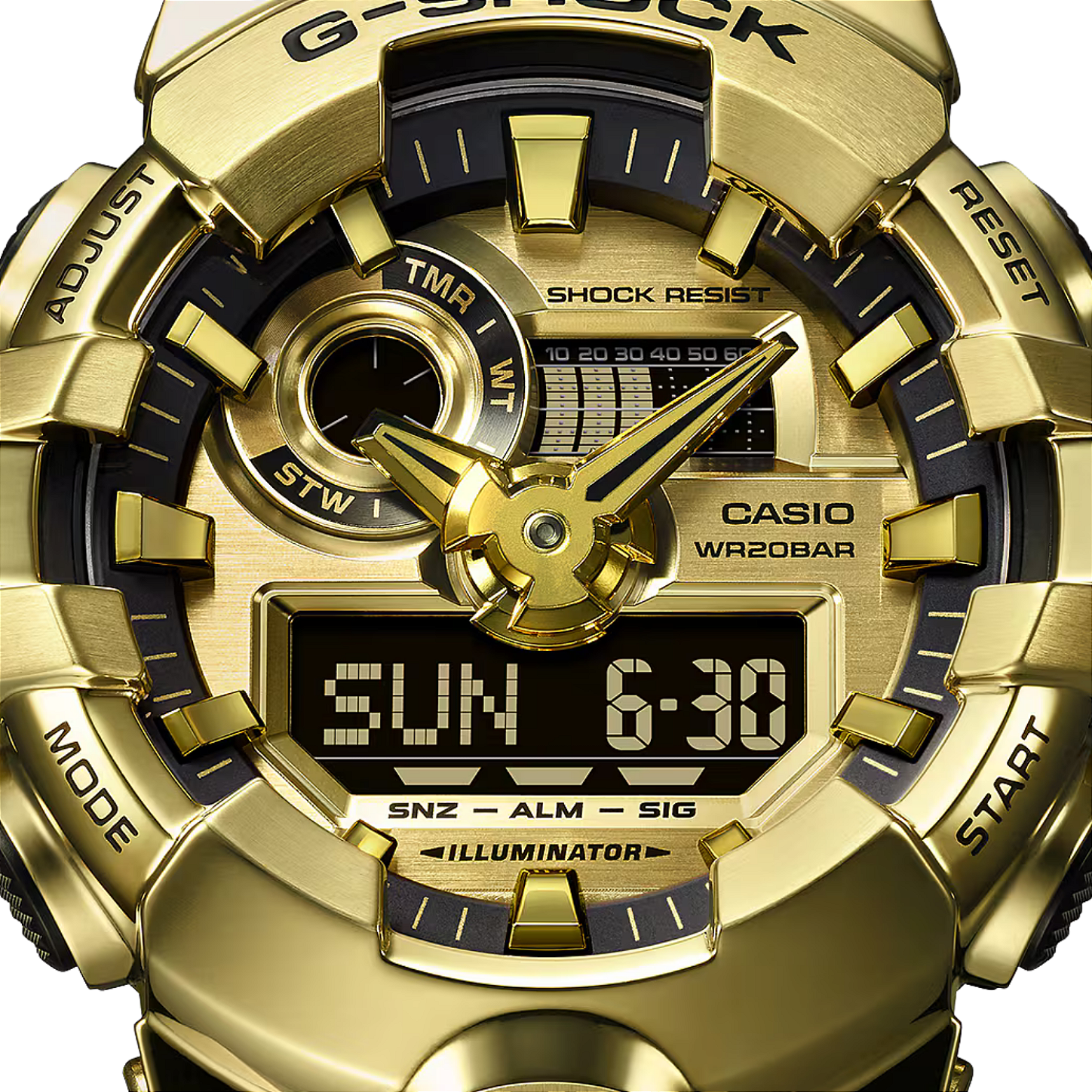 G-Shock GM-700G-9ADR Dourado Analógico-Digital - Relojoaria Impala