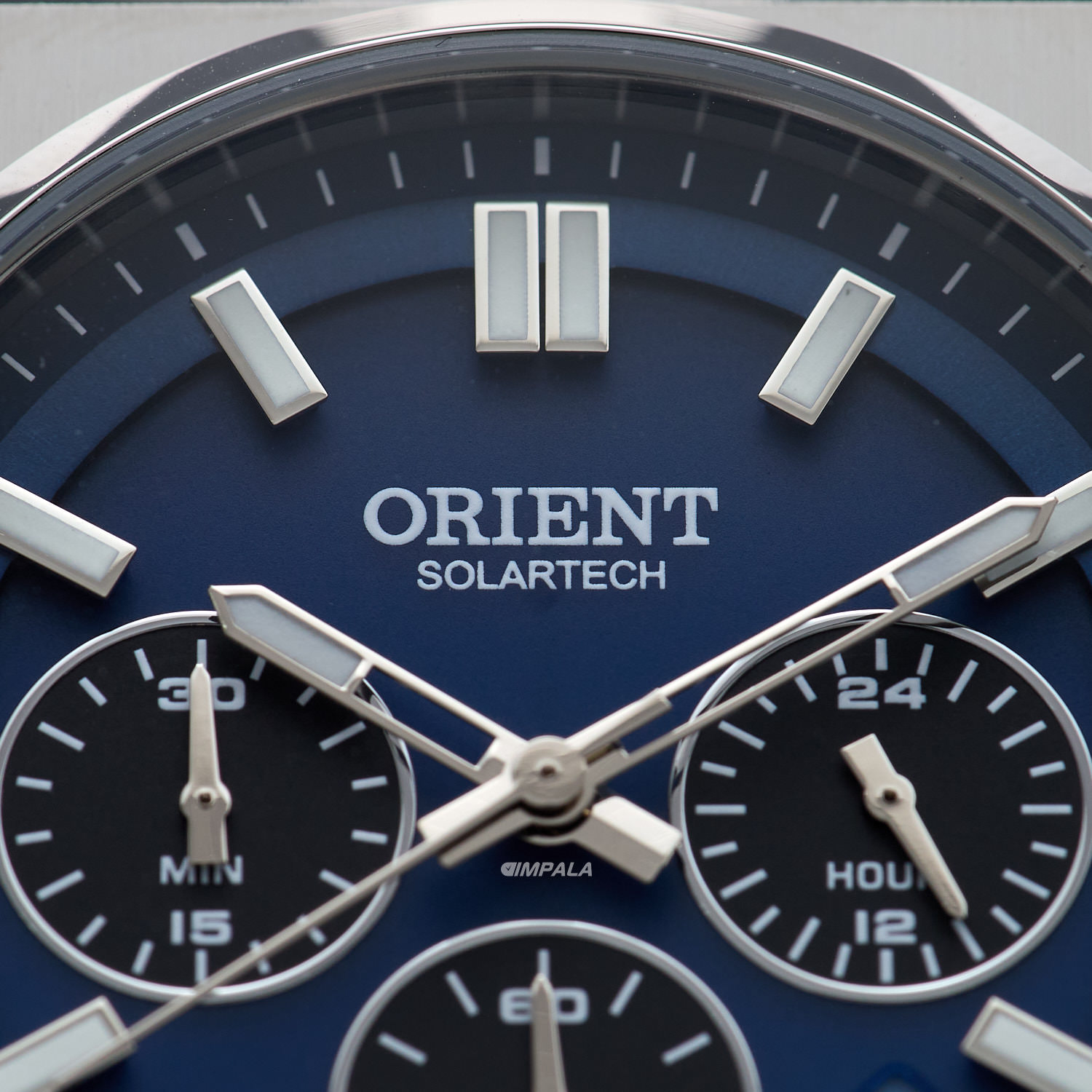 Orient Solartech Cronógrafo MBSSC274 D1SX Azul 43mm - Relojoaria