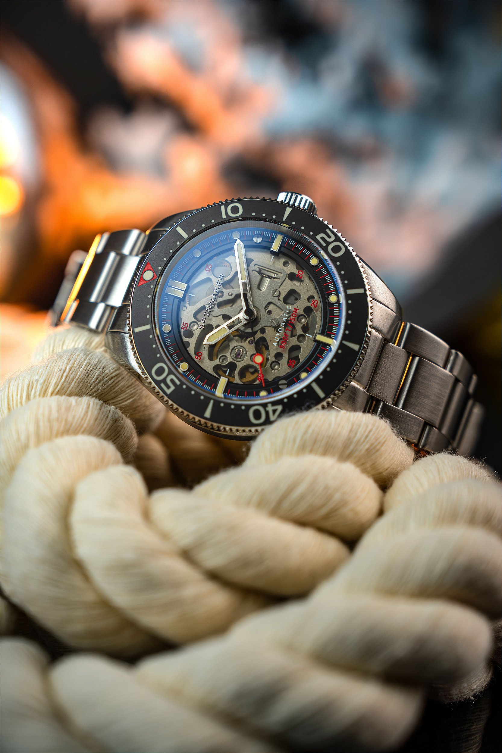 Relógio Spinnaker Croft 42 Skeleton Automatic Aço NH70