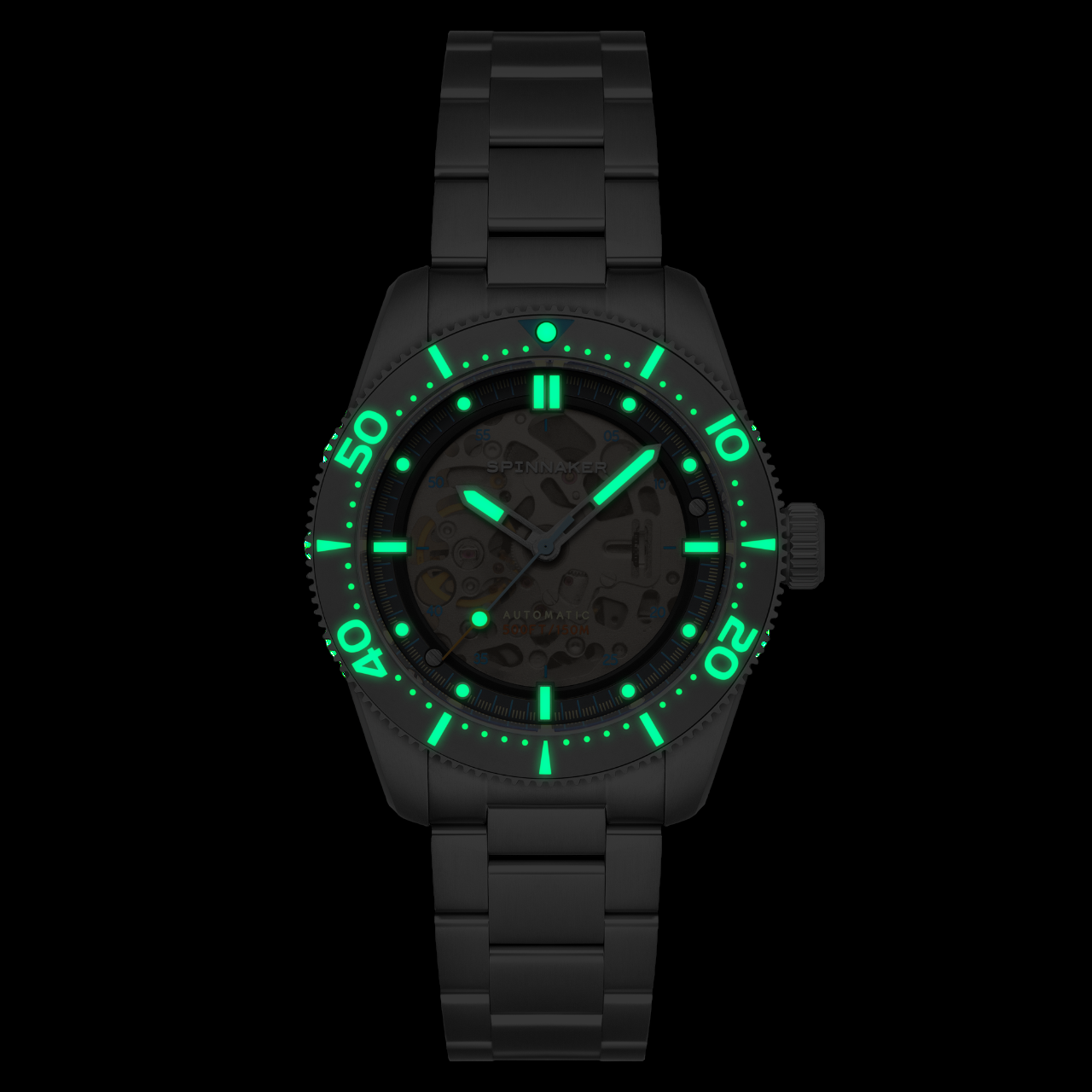 Relógio Spinnaker Croft 42 Skeleton Automatic Aço NH70