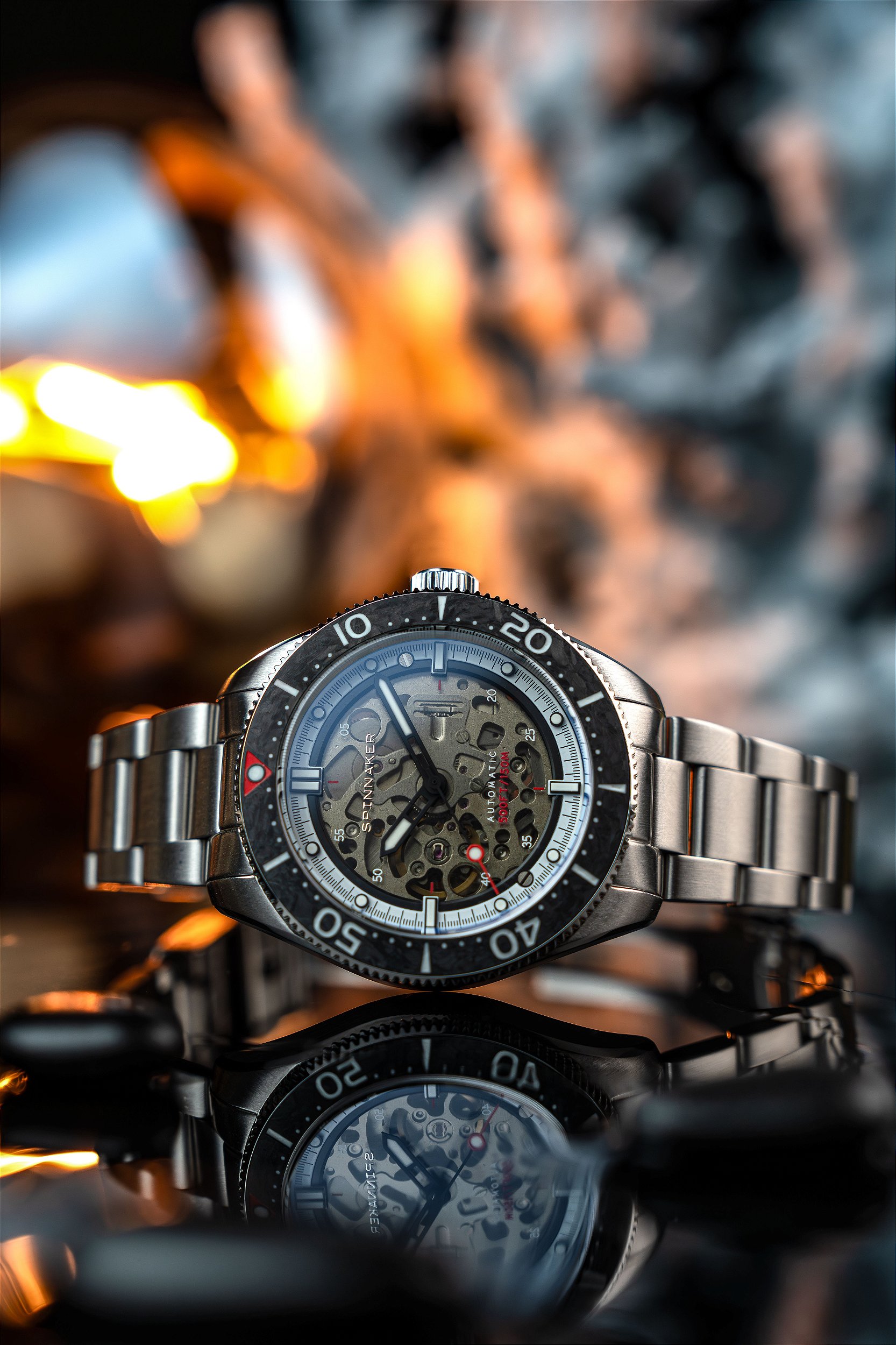 Relógio Spinnaker Croft 42 Skeleton Automatic Aço NH70