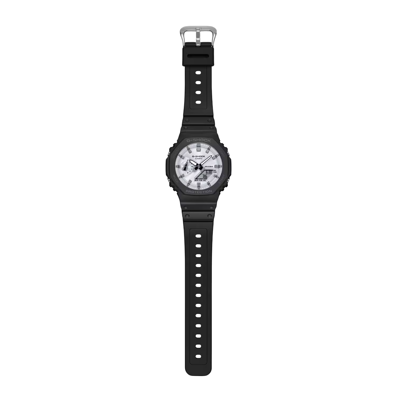 G-SHOCK GA-2100 ホワイト/ブラック Relógio G-Shock GA-2100WD-1ADR Branco 200m - Relojoaria Impala
