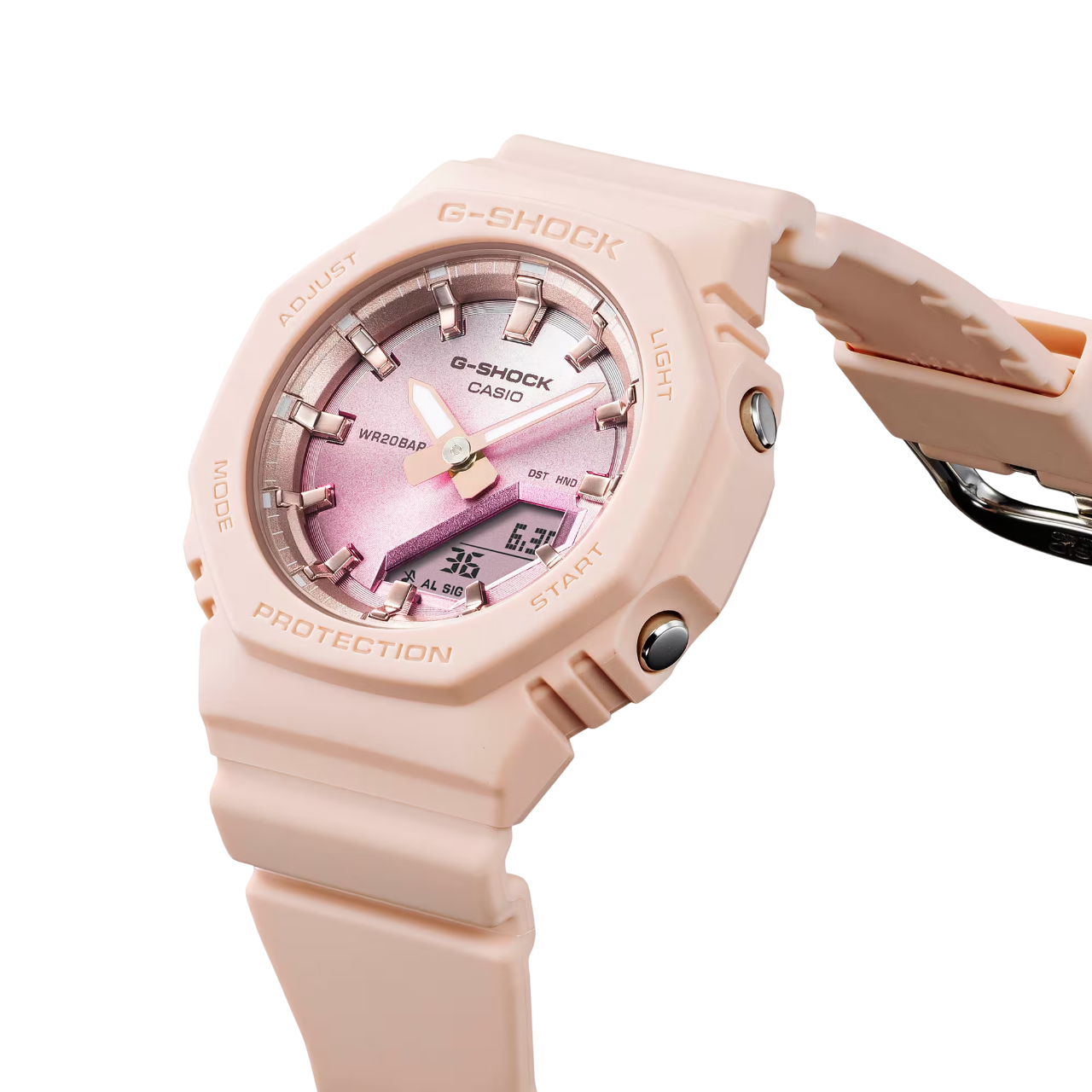 カシオ G-SHOCK GMA-P2100SG-4AJF 6255829 G-SHOCK GMA-P2100SG-4ADR Rosa – Leveza, Estilo Vibrante e 200M