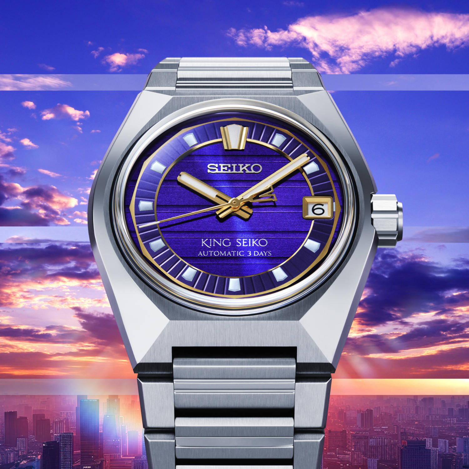 King Seiko Vanac Tokyo Twilight SDKV001 / SLA083J1 Automático Roxo