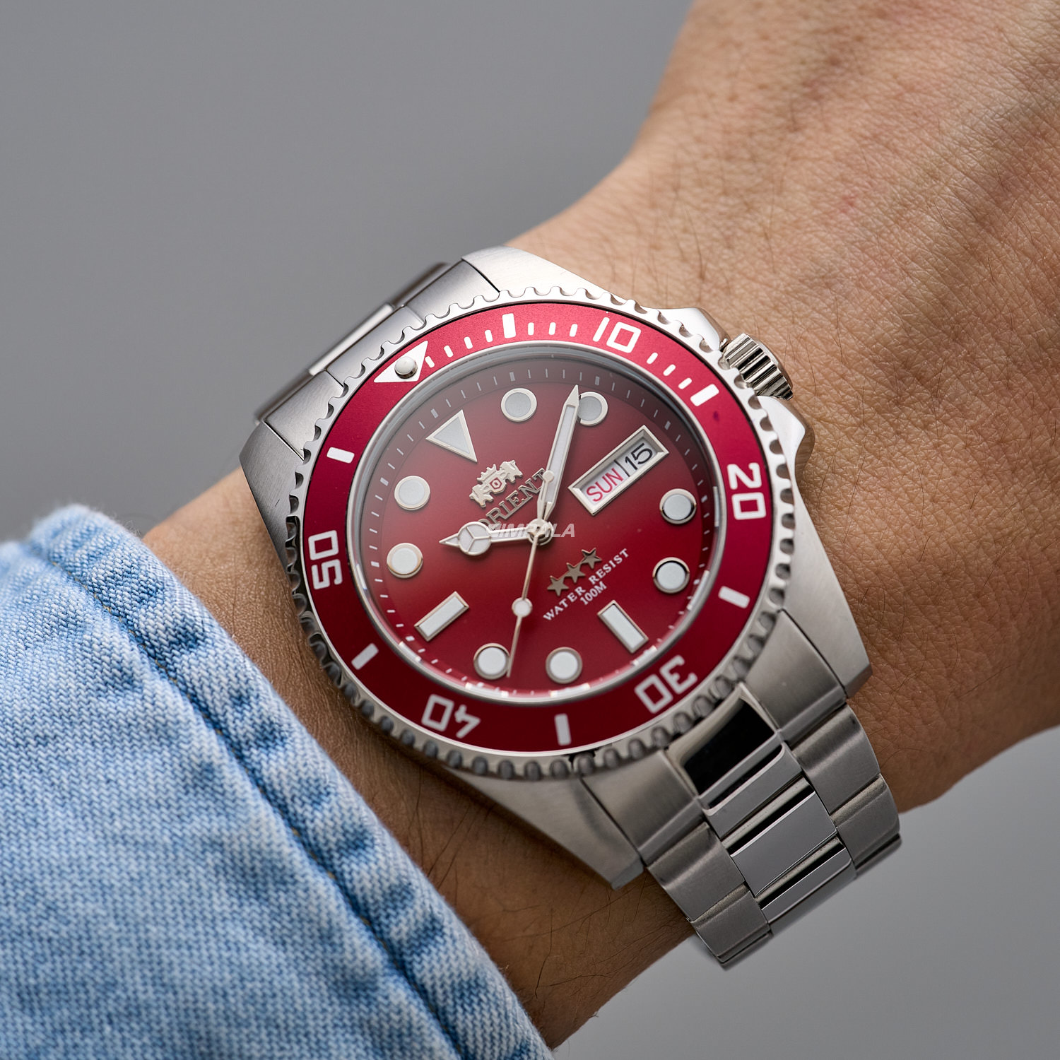 Orient Submariner NH3SS009 Automático Vermelho 42mm 100M