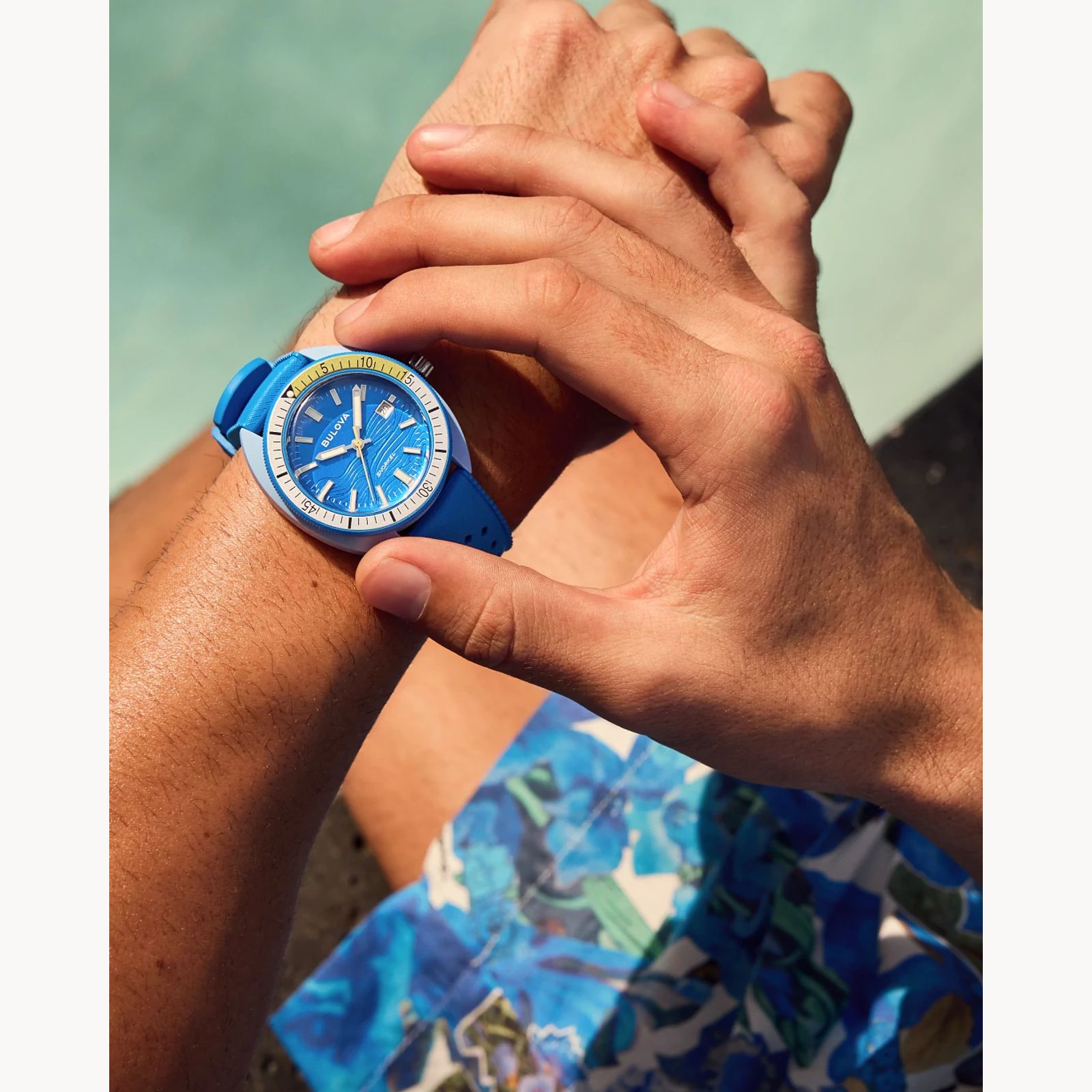 Relógio Bulova Snorkel Blue Tang 98B445 - Relojoaria Impala