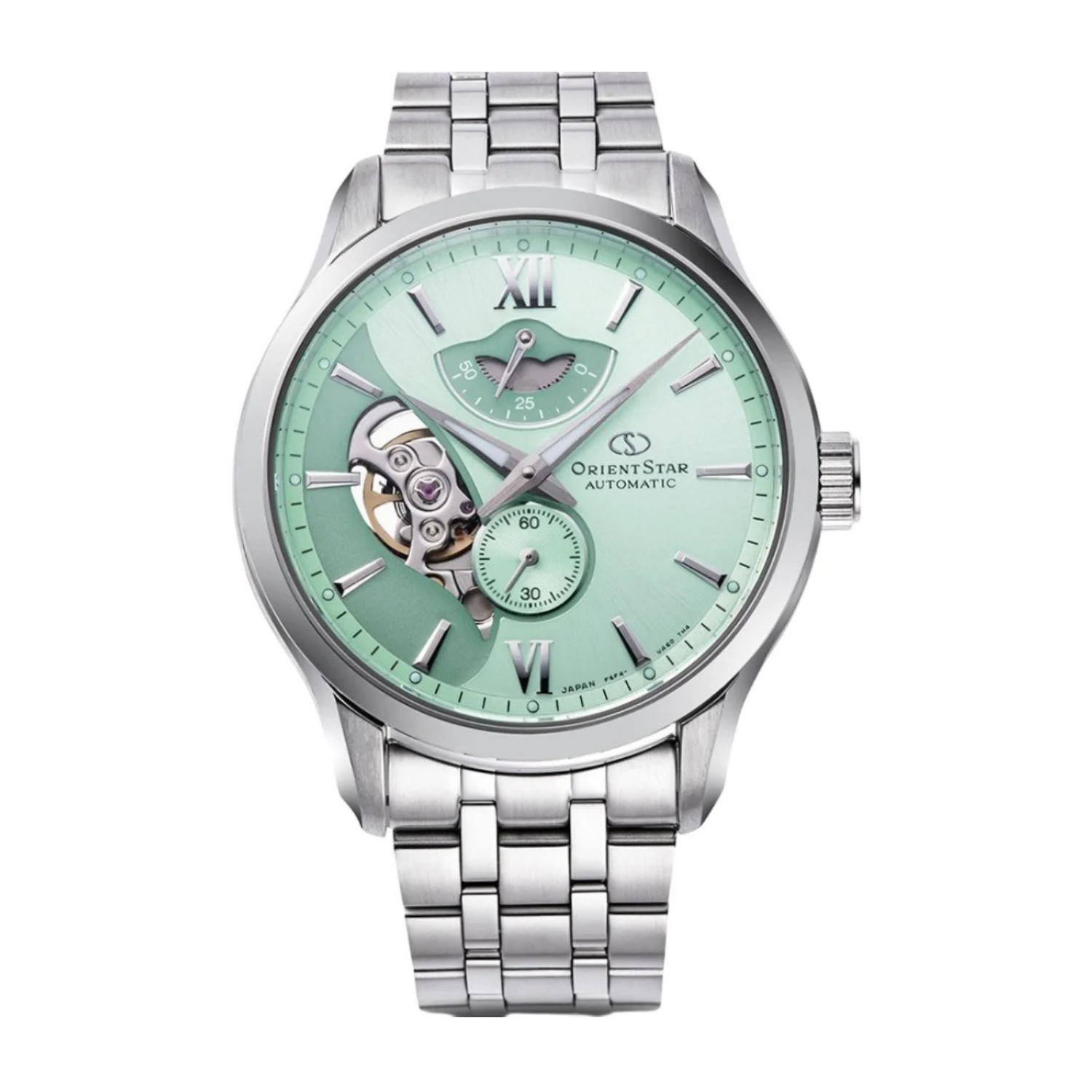 ORIENT STARベルトはシャガイヒン Relógio Orient Star Layered Automático Verde RE-AV0B11E00B